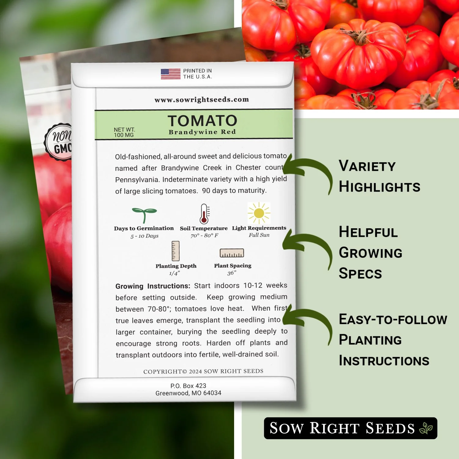 Brandywine Red Tomato Seeds