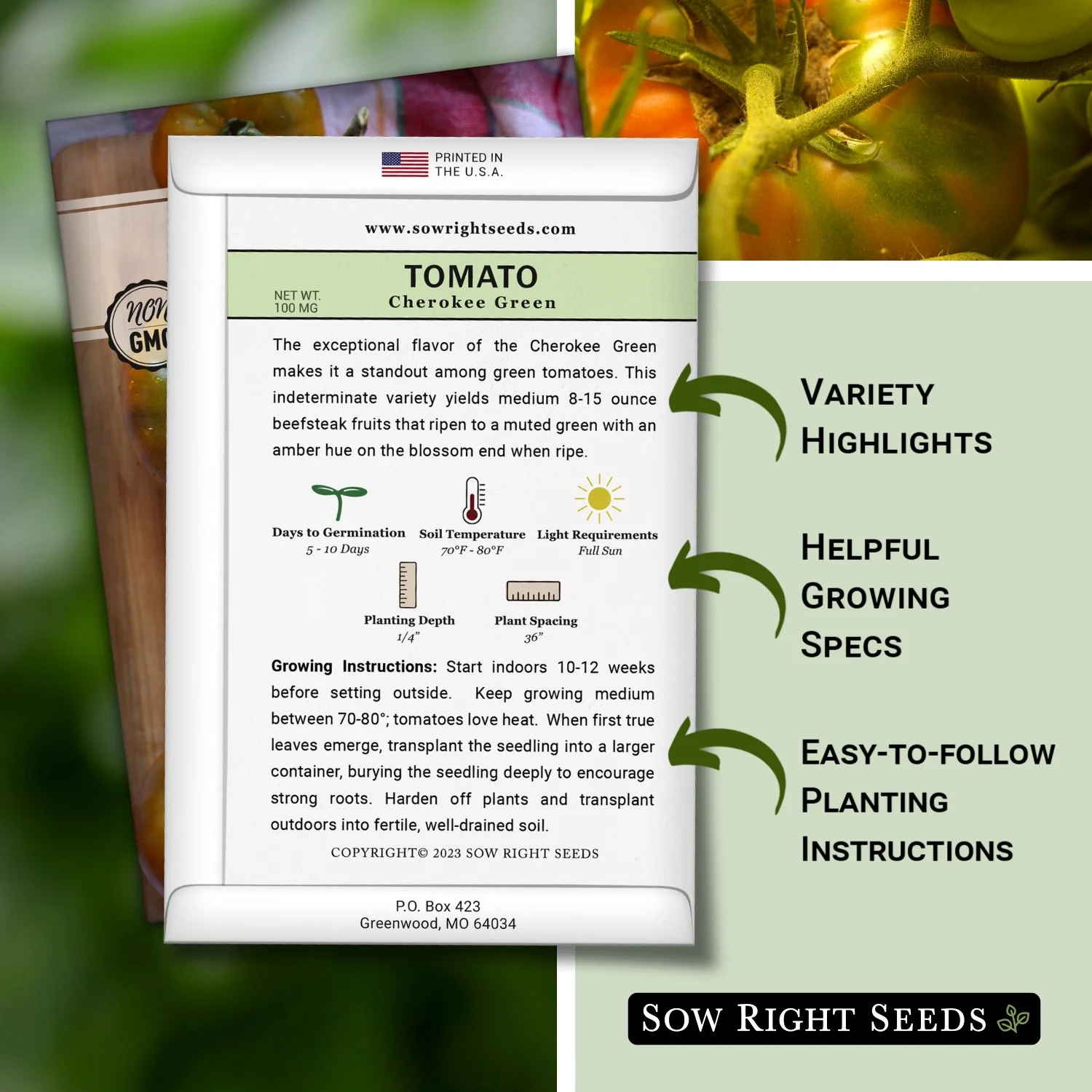 Cherokee Green Tomato Seeds