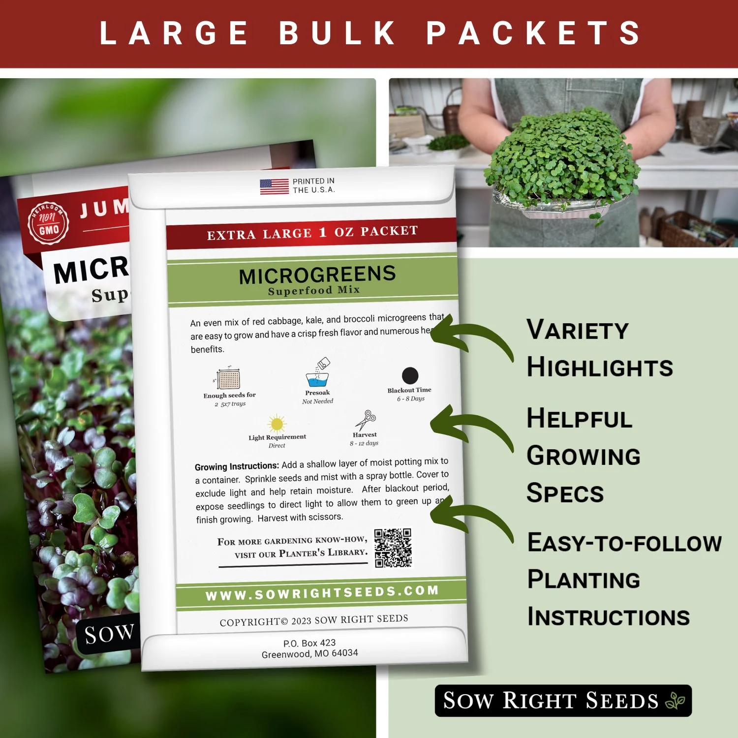 Bulk Superfood Microgreens Mix 1 Ounce Seeds