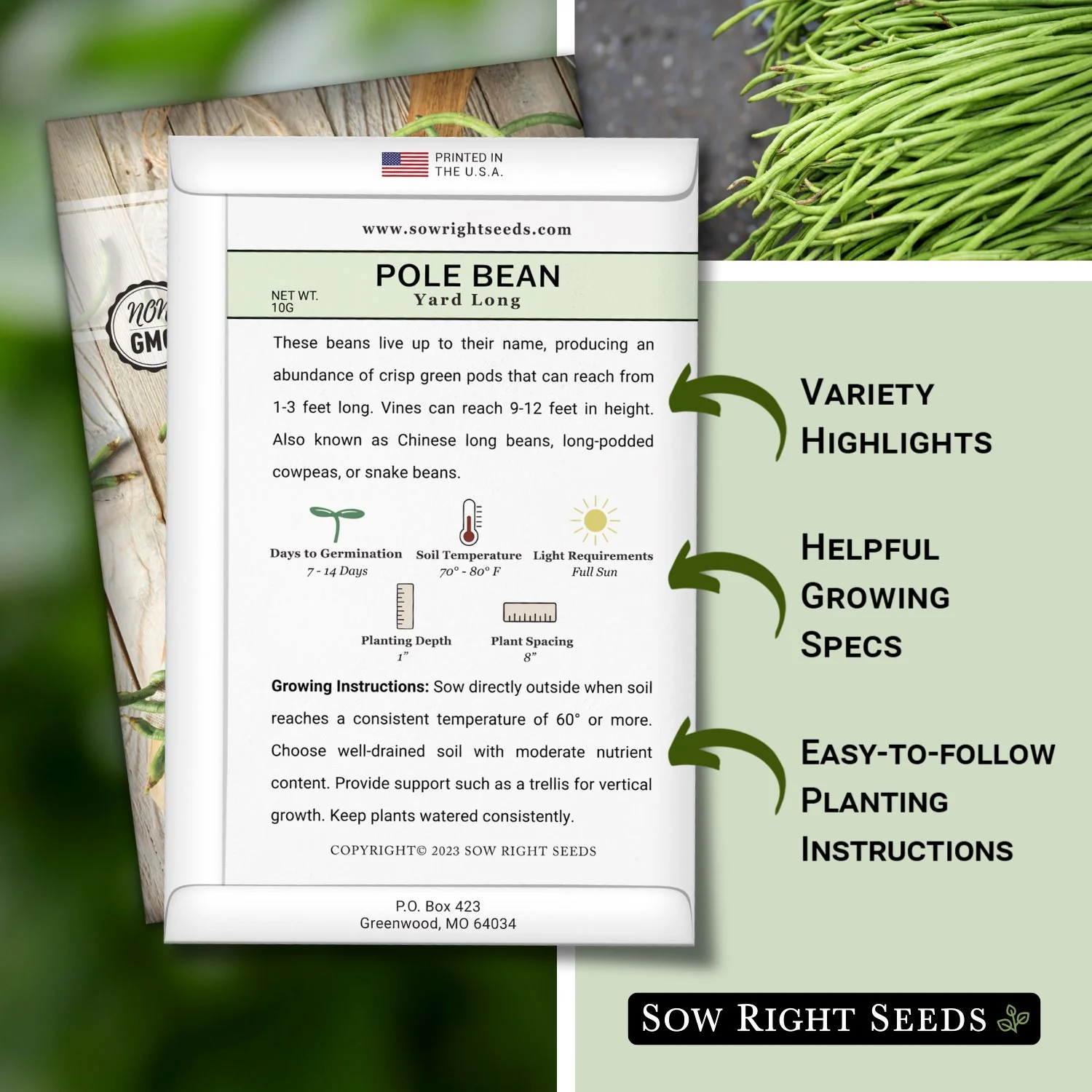 Asparagus Yard Long Bean Seeds