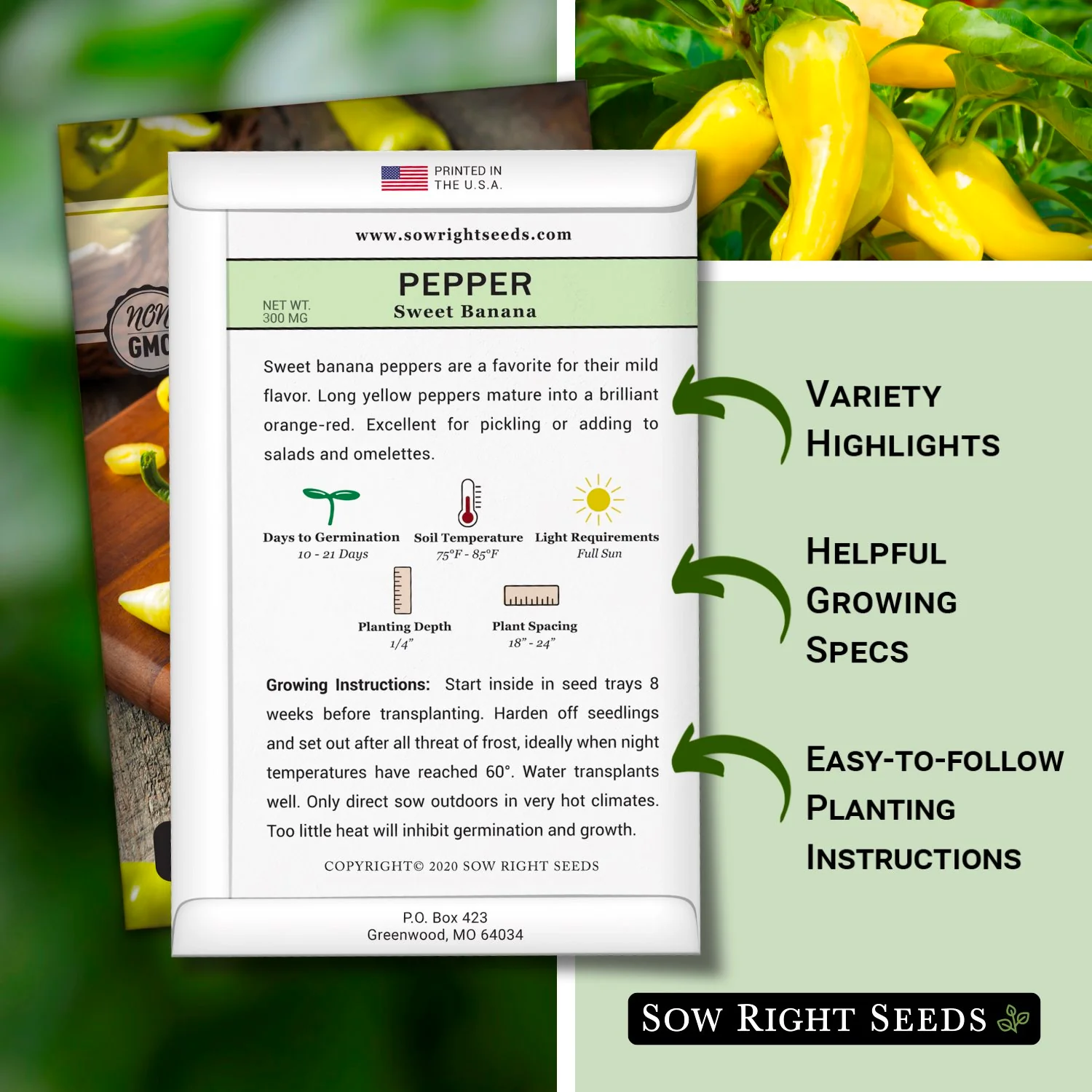 Sweet Banana Pepper Seeds