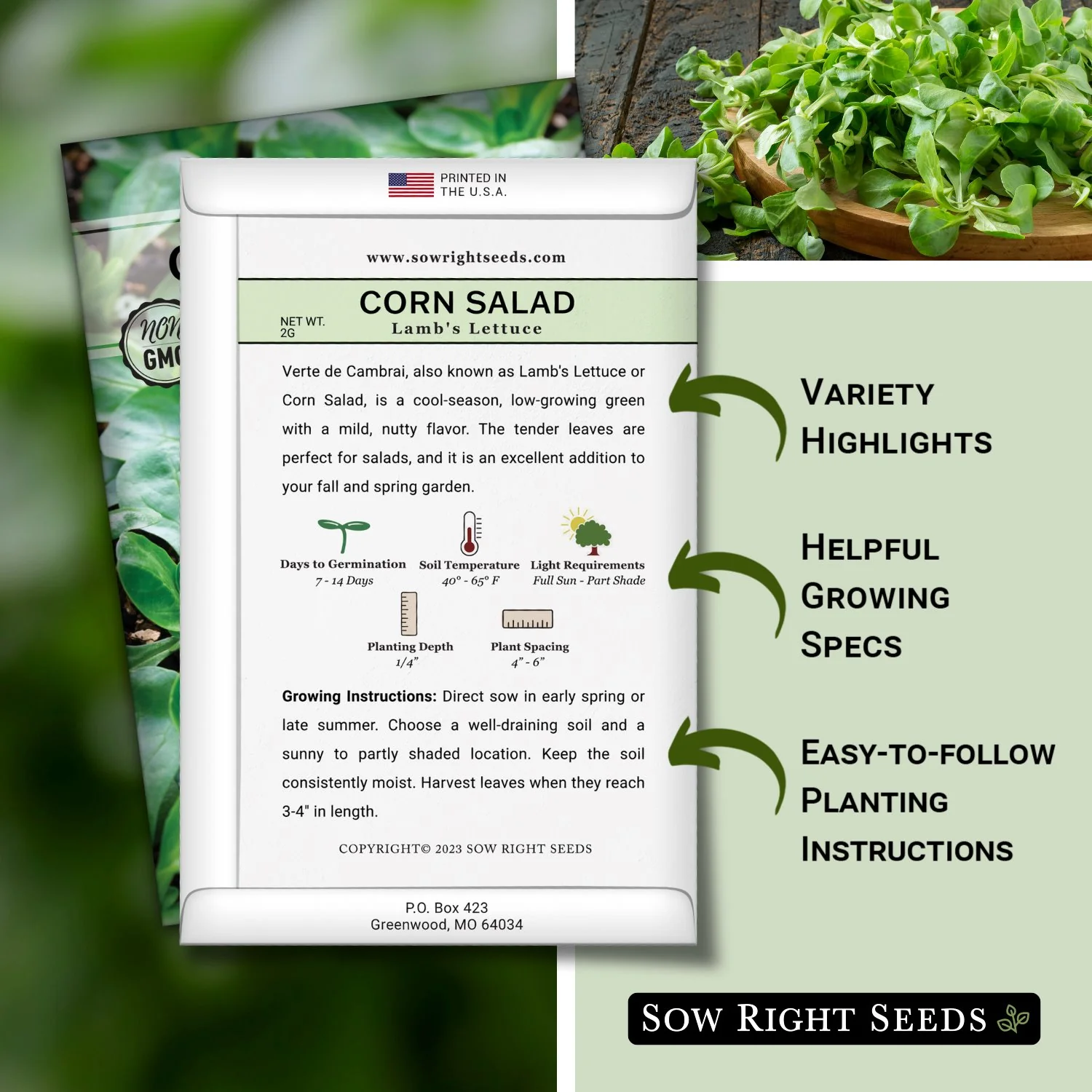 Lamb's Lettuce Corn Salad