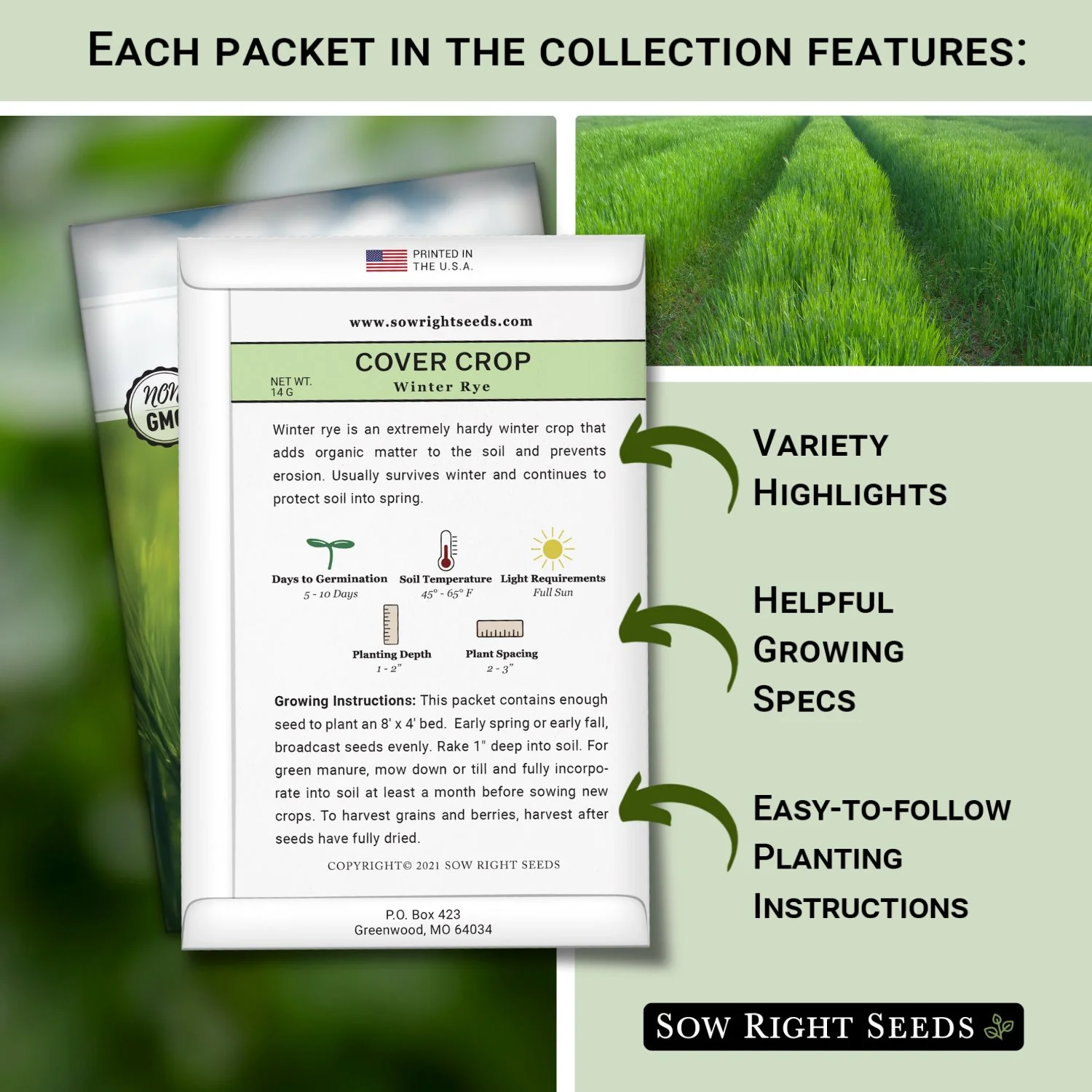 Erosion Control Cover Crop Seed Mix