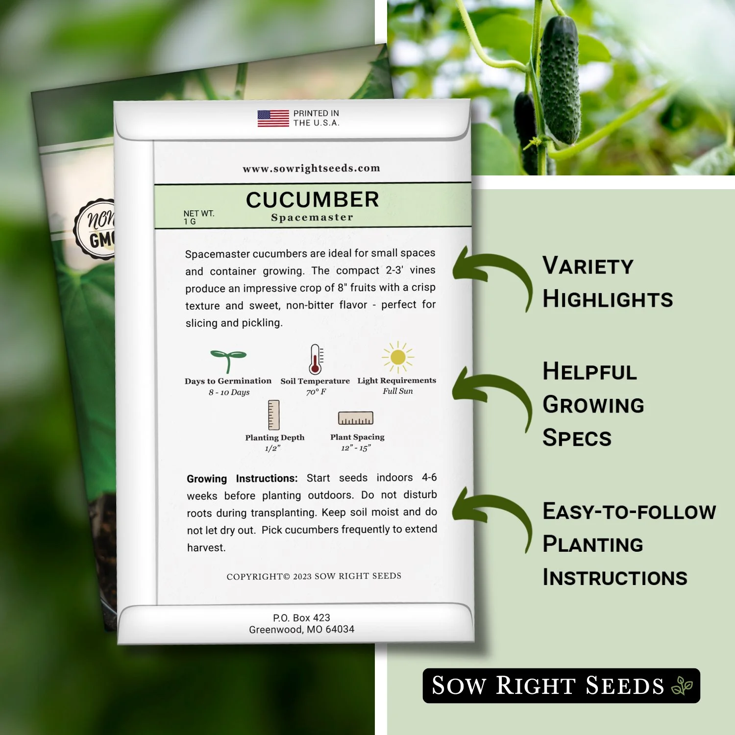 Spacemaster Cucumber Seeds