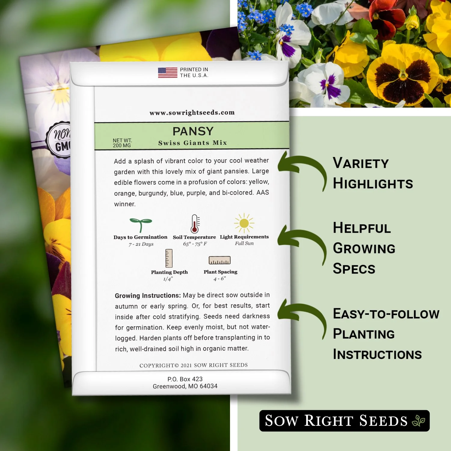 Swiss Giants Mix Pansy