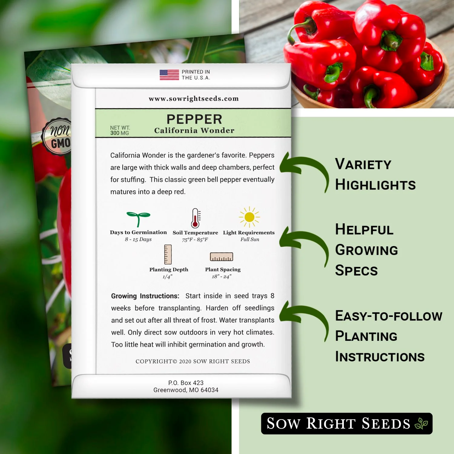 California Wonder Pepper Seeds