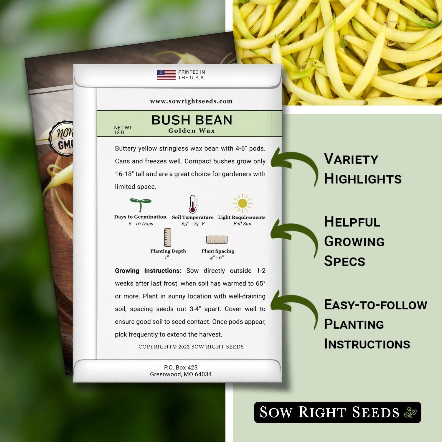 Golden Wax Bean Seeds