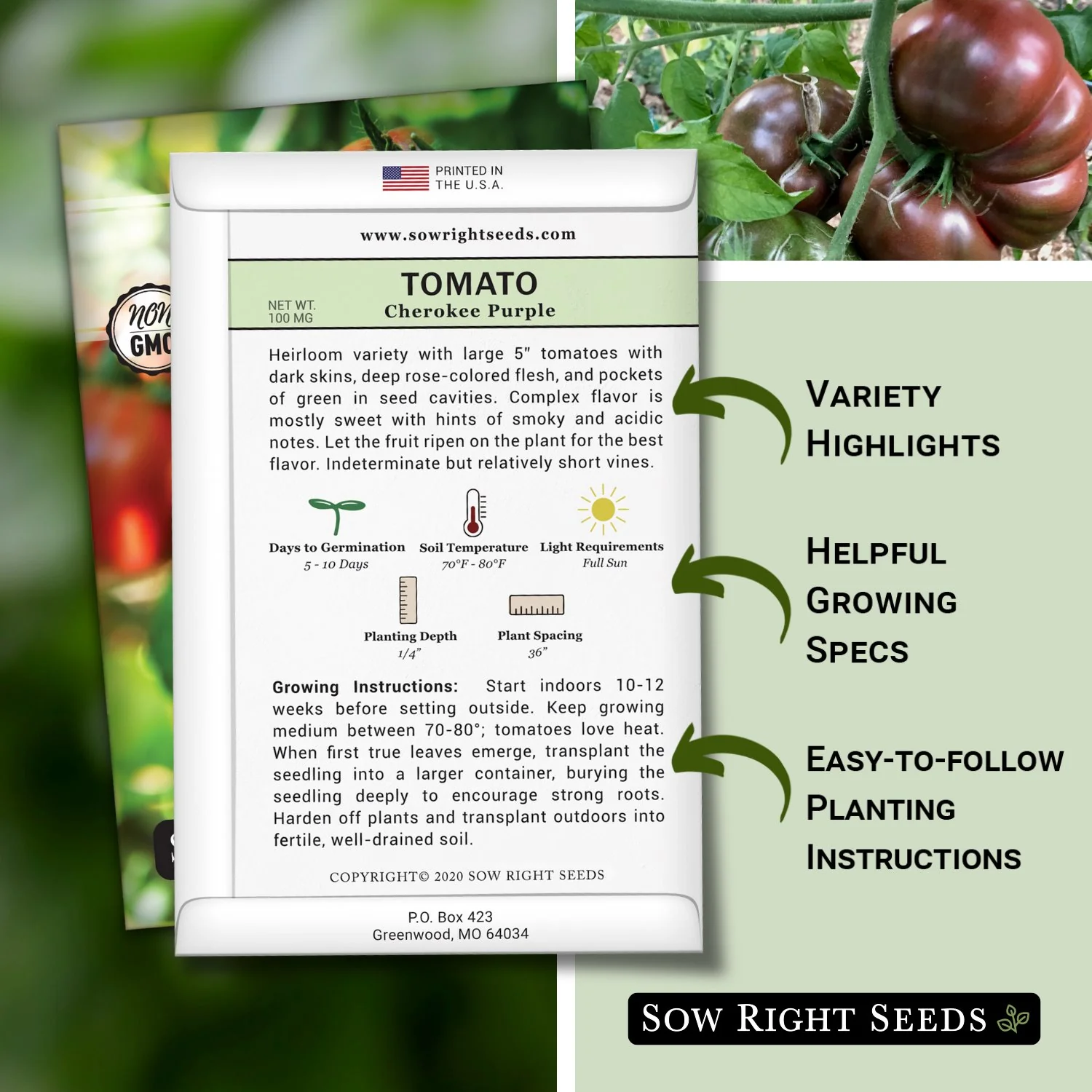 Cherokee Purple Tomato Seeds