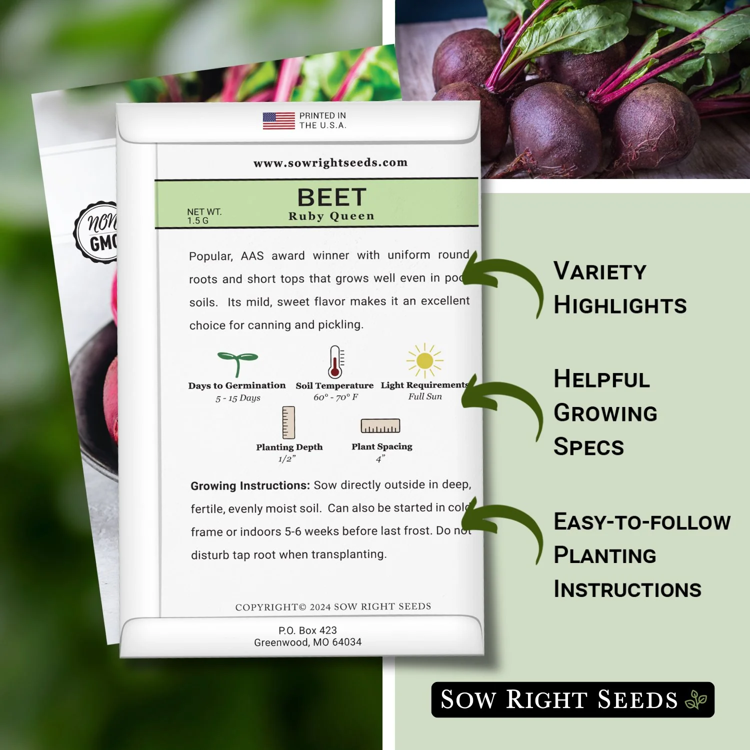 Ruby Queen Beet Seeds