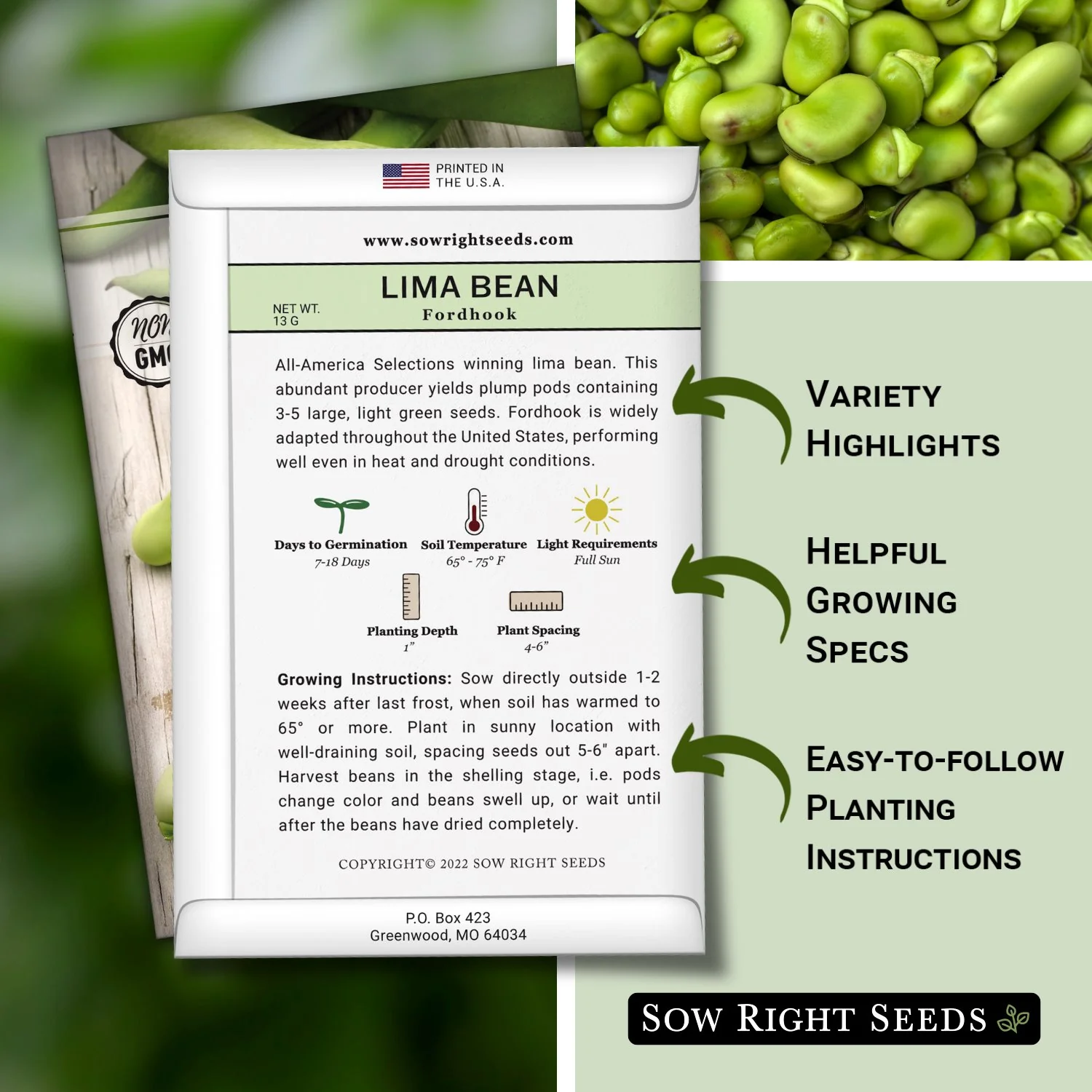 Fordhook Lima Bean Seeds