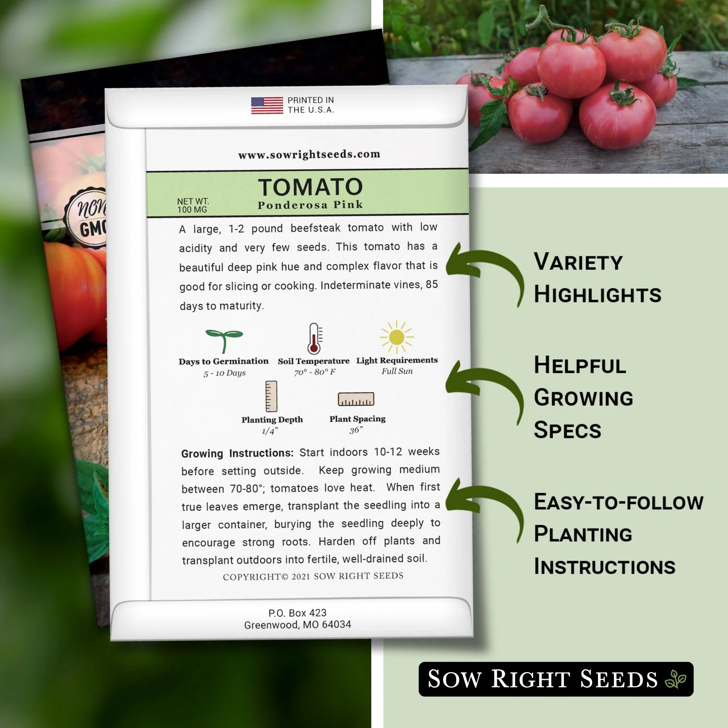 Ponderosa Pink Tomato Seeds