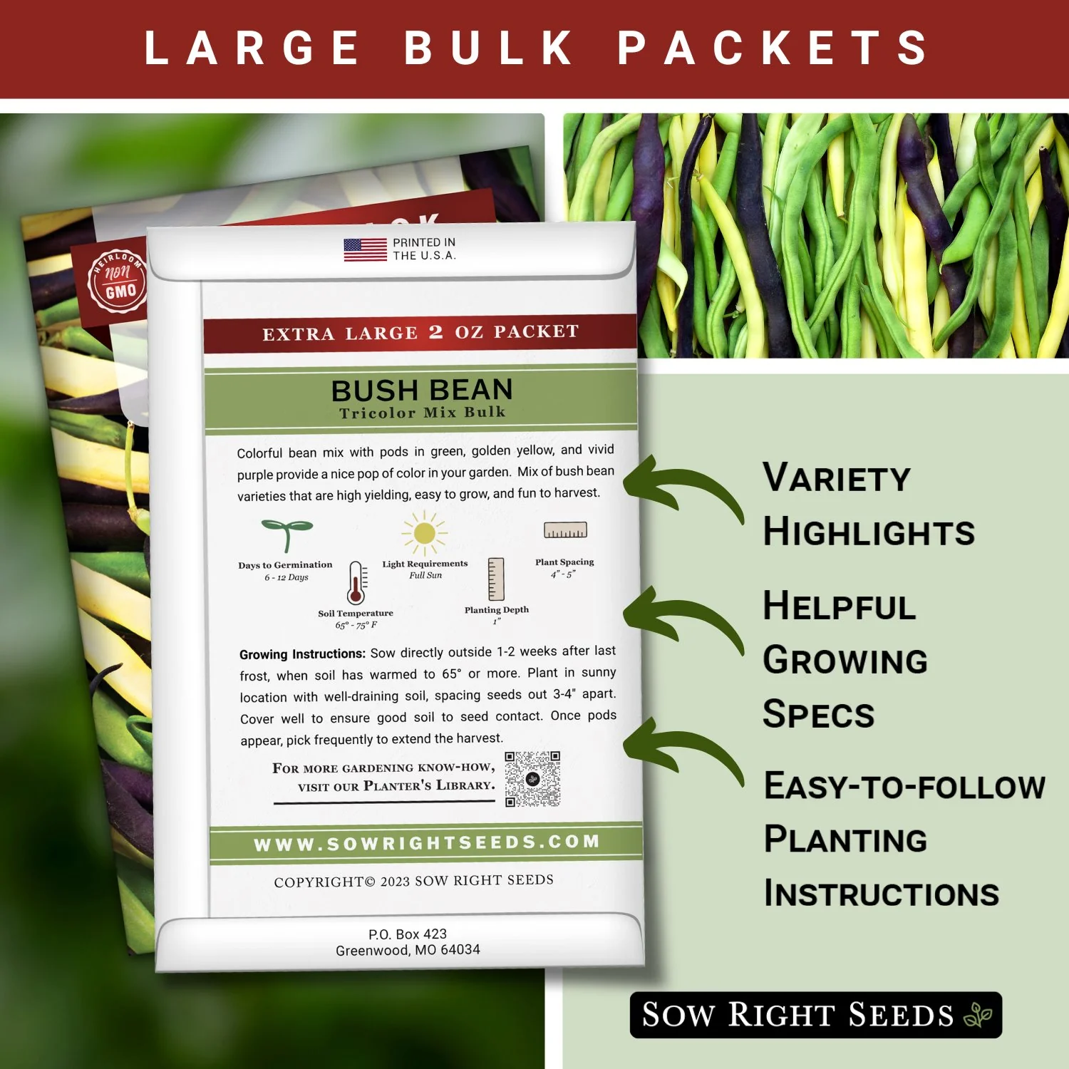 Bulk Tricolor Mix Bean 2 Ounce