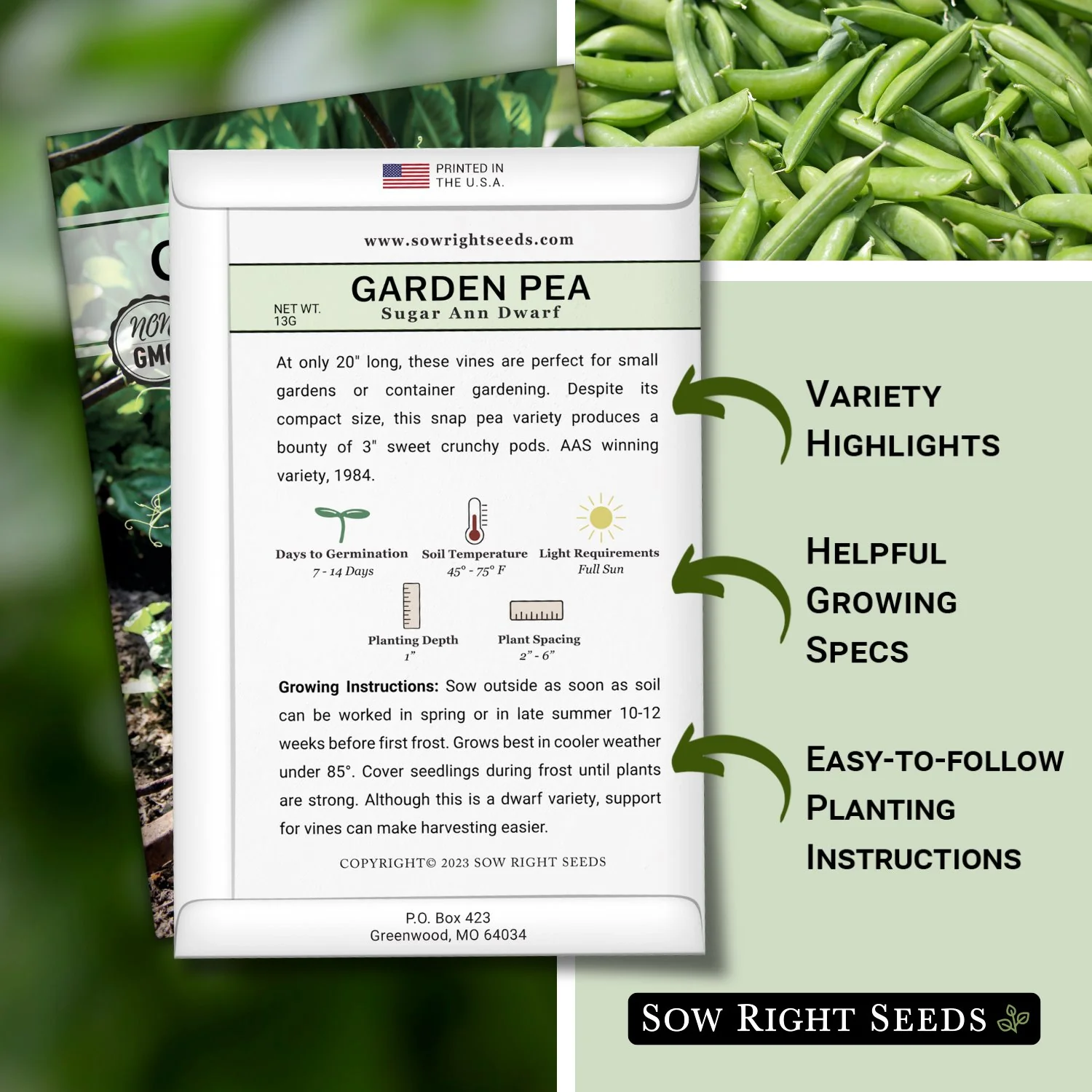 Sugar Ann Dwarf Pea