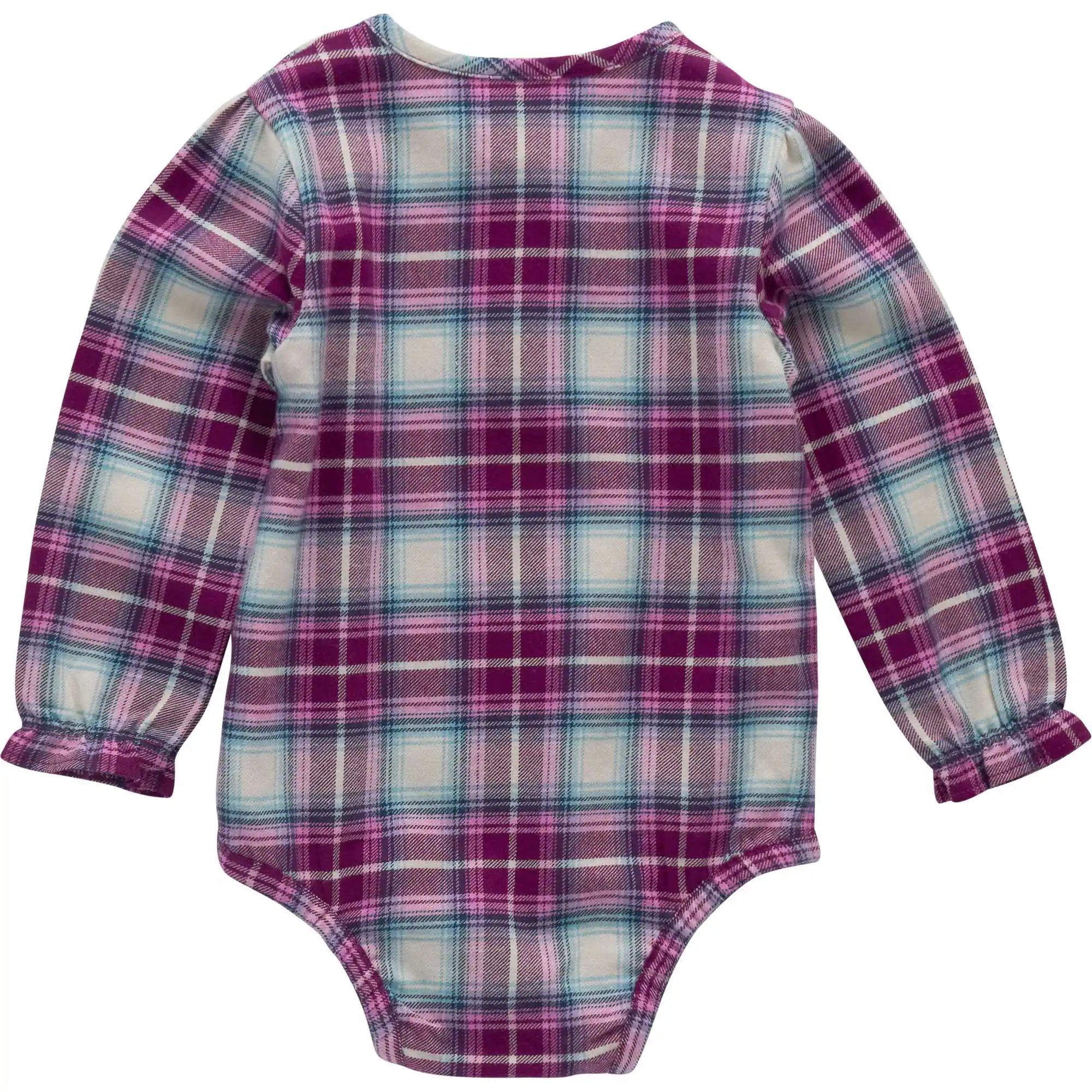 Girls' Long Sleeve Flannel Ruffle Sleeve Bodysuit (Baby)