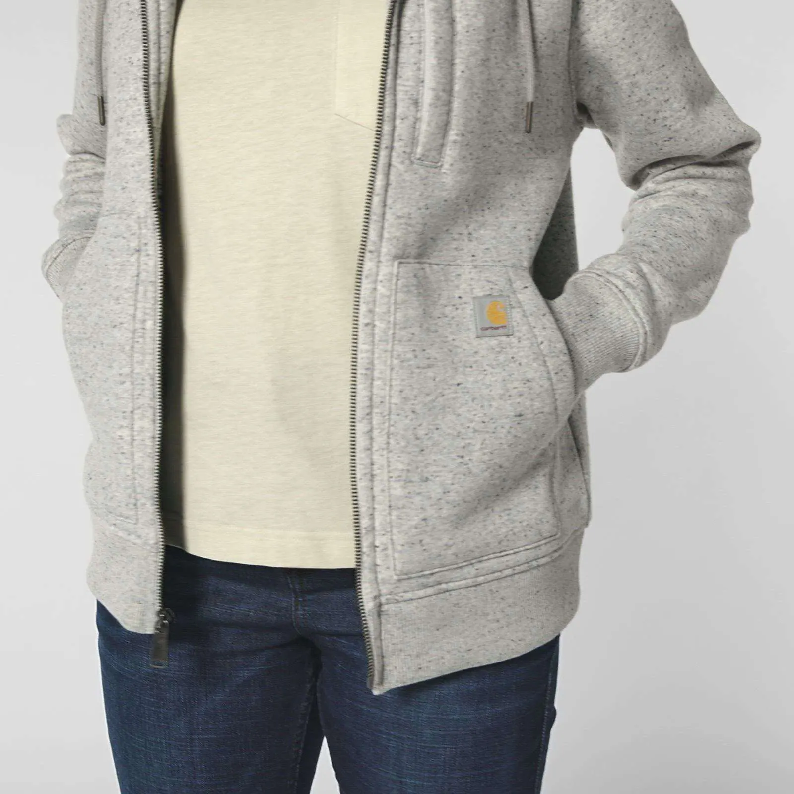 Women's Relaxed Fit Midweight Sherpa-Lined Full-Zip Sweatshirt