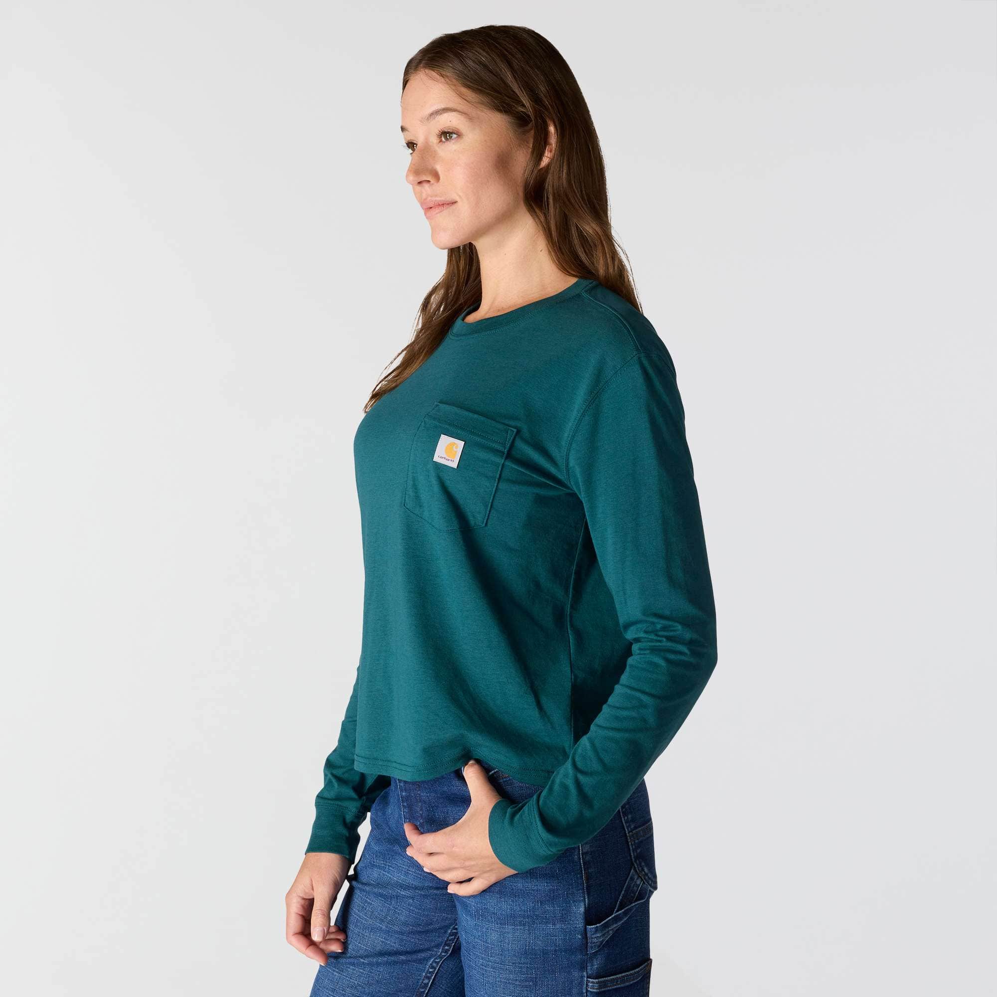 Women's TENCEL™ Fiber Series Loose Fit Long-Sleeve Crewneck Pocket T-Shirt