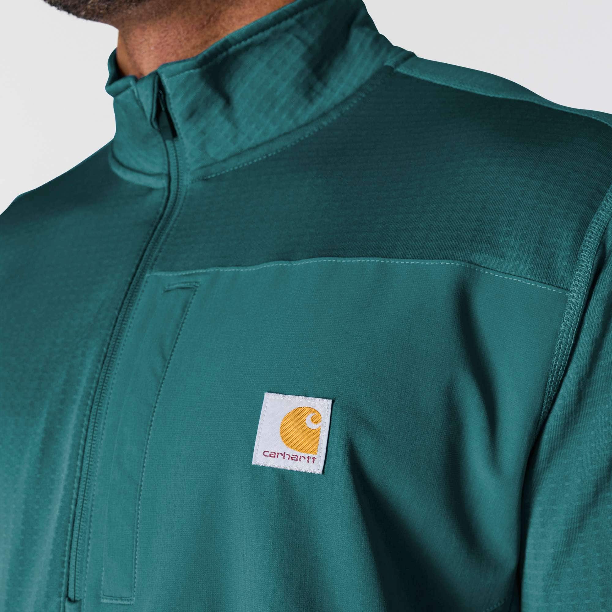 Carhartt Force® Relaxed Fit Mock Neck Half-Zip Fleece-Lined Shirt