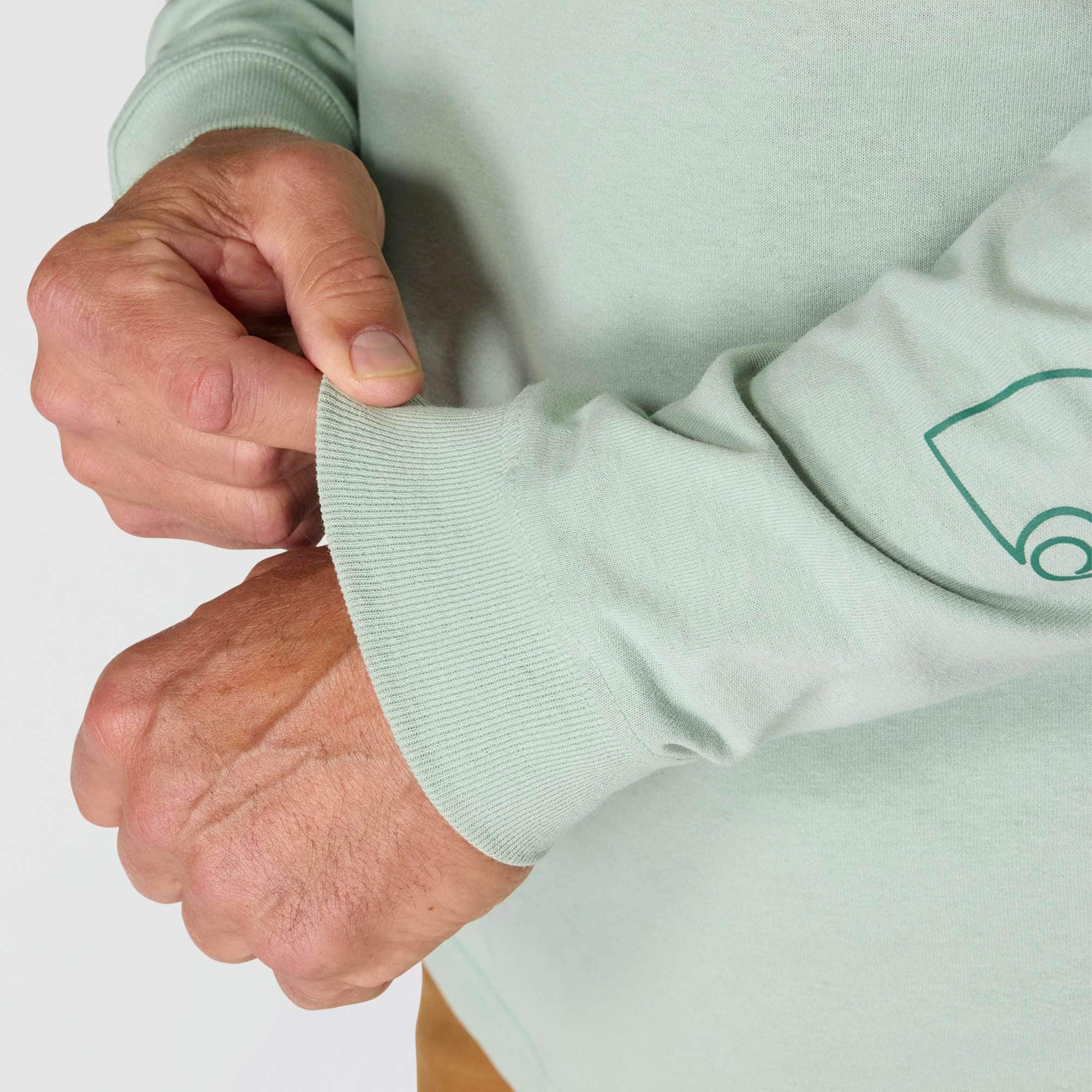 Loose Fit Heavyweight Long-Sleeve Logo Sleeve Graphic T-Shirt