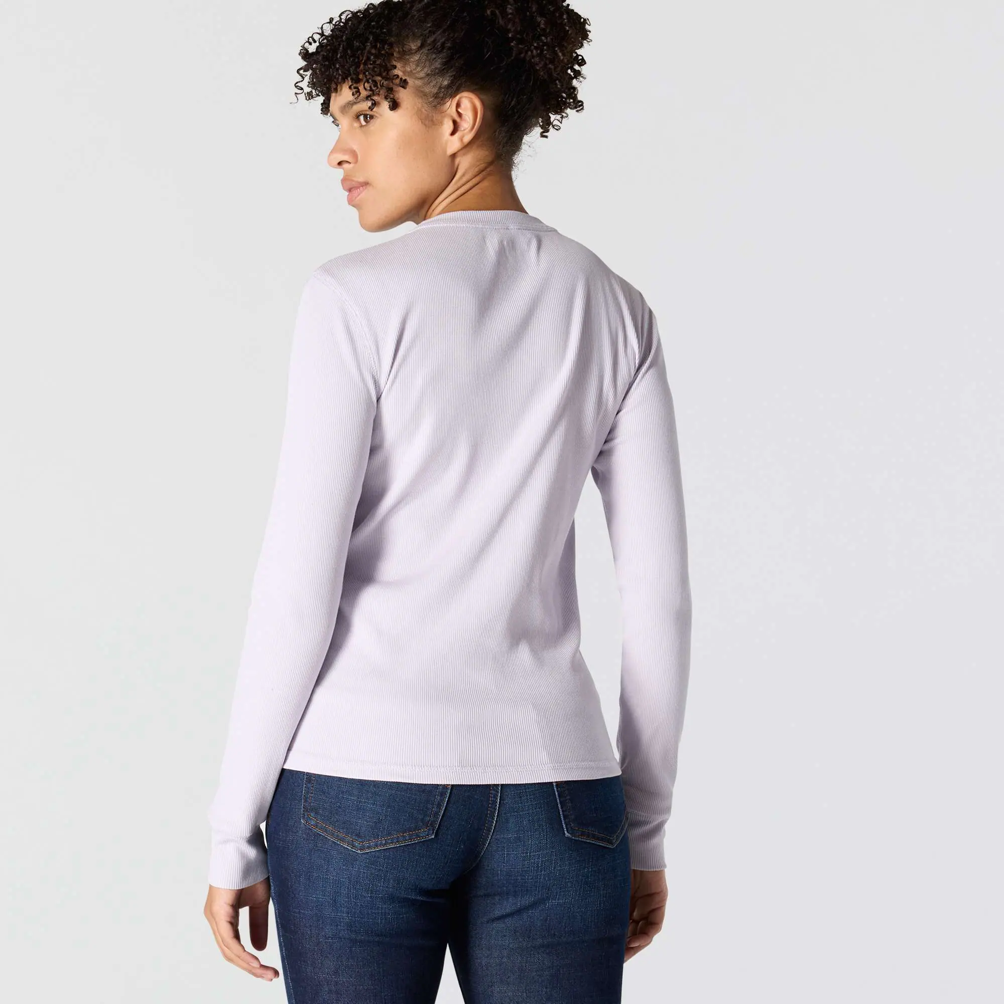 Women's TENCEL™ Fiber Series Relaxed Fit Long-Sleeve Ribbed Henley Shirt