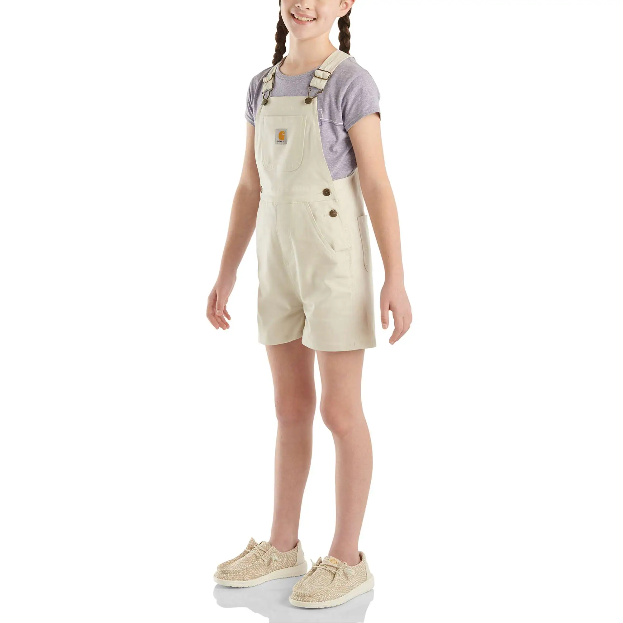 Girls' Rugged Flex® Canvas Shortall (Child/Youth)