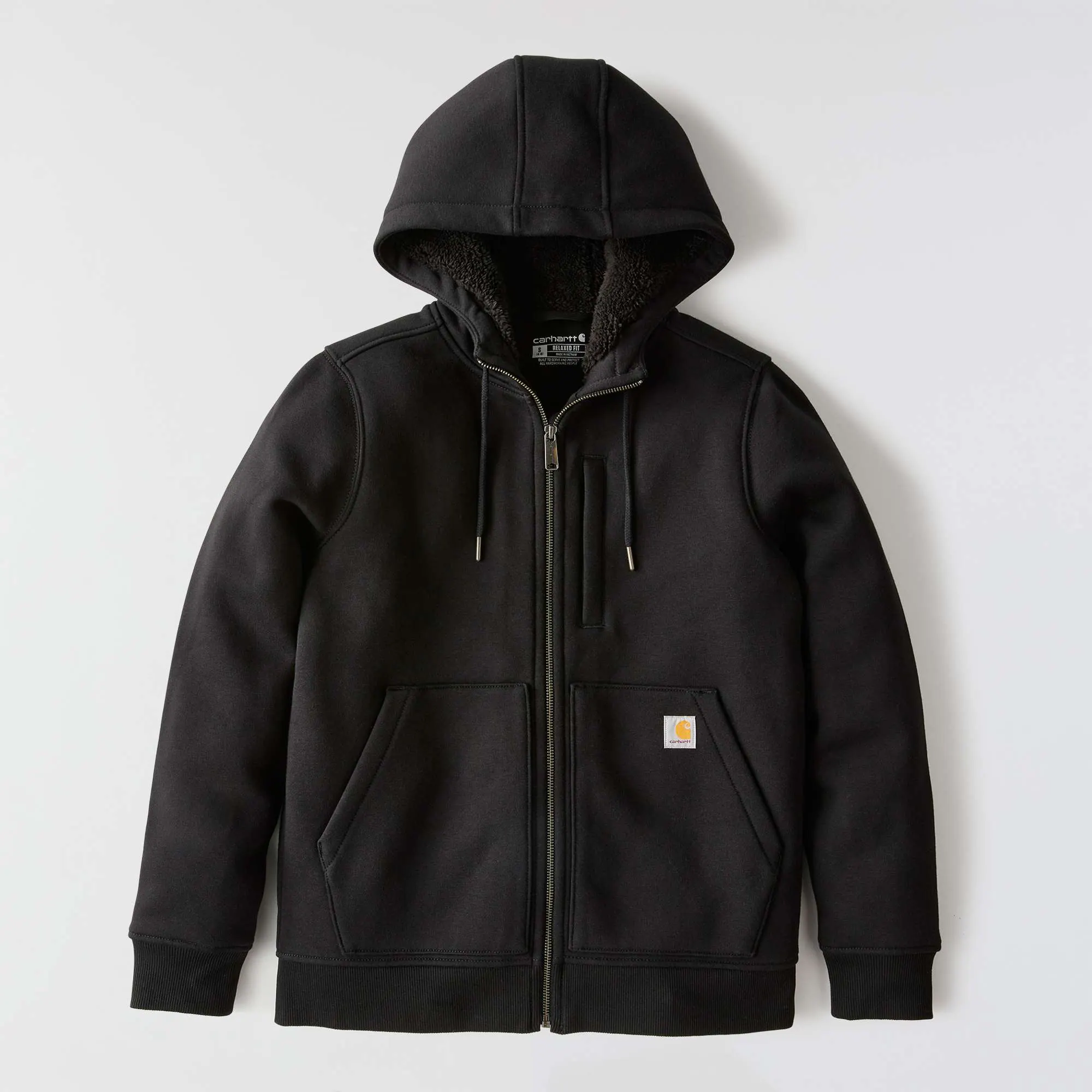 Women's Relaxed Fit Midweight Sherpa-Lined Full-Zip Sweatshirt