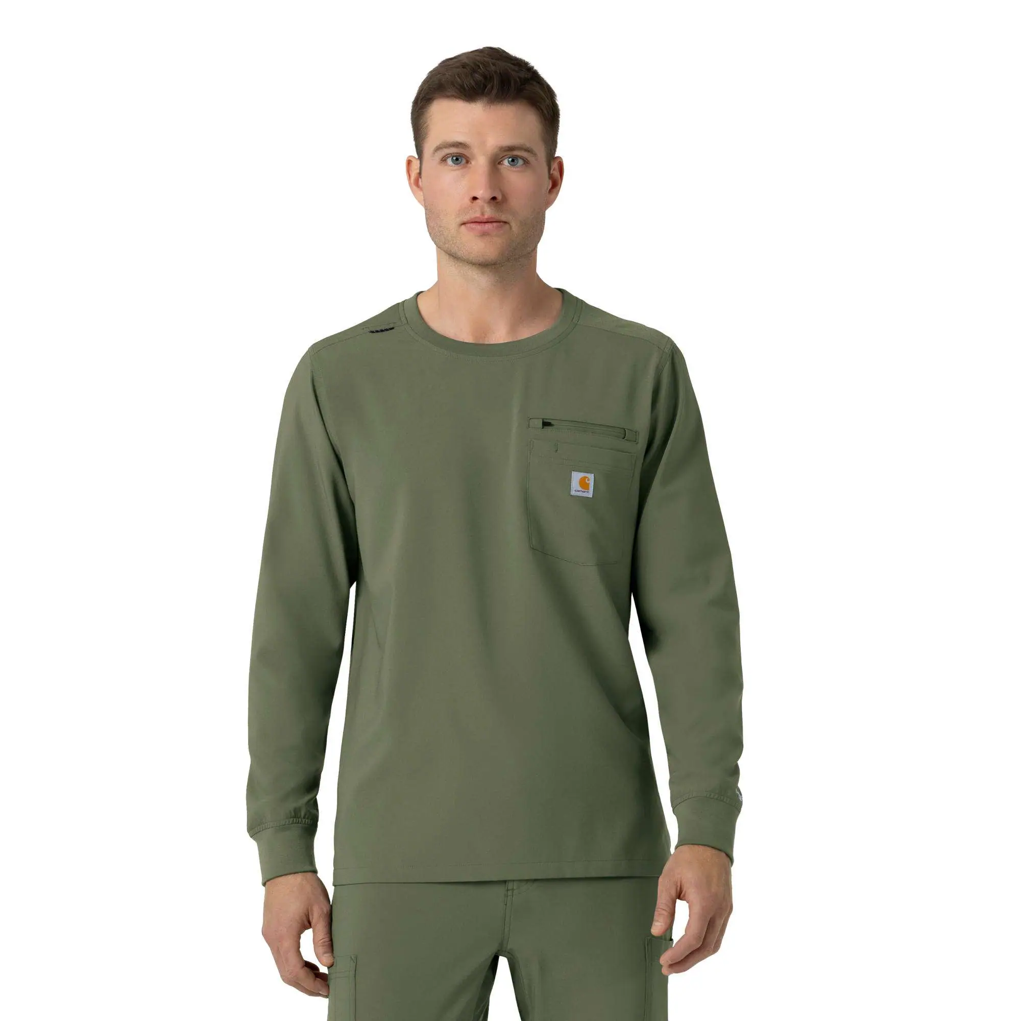Force Cross-Flex Crew Neck Long Sleeve Scrub Top