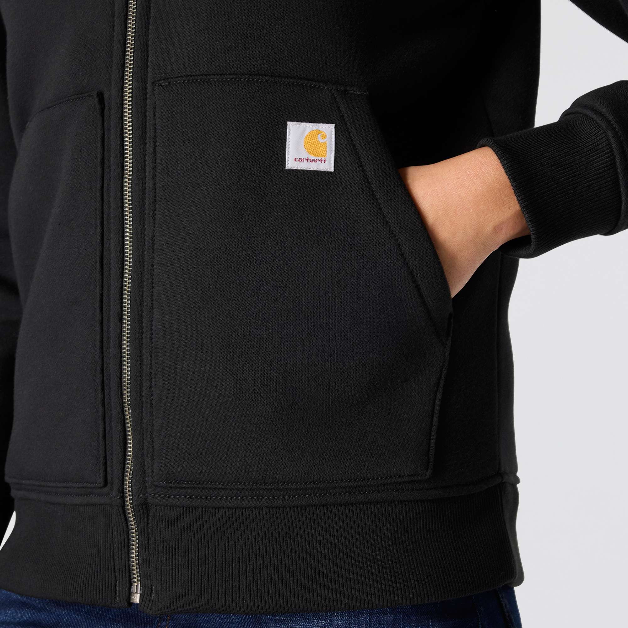 Women's Relaxed Fit Midweight Sherpa-Lined Full-Zip Sweatshirt