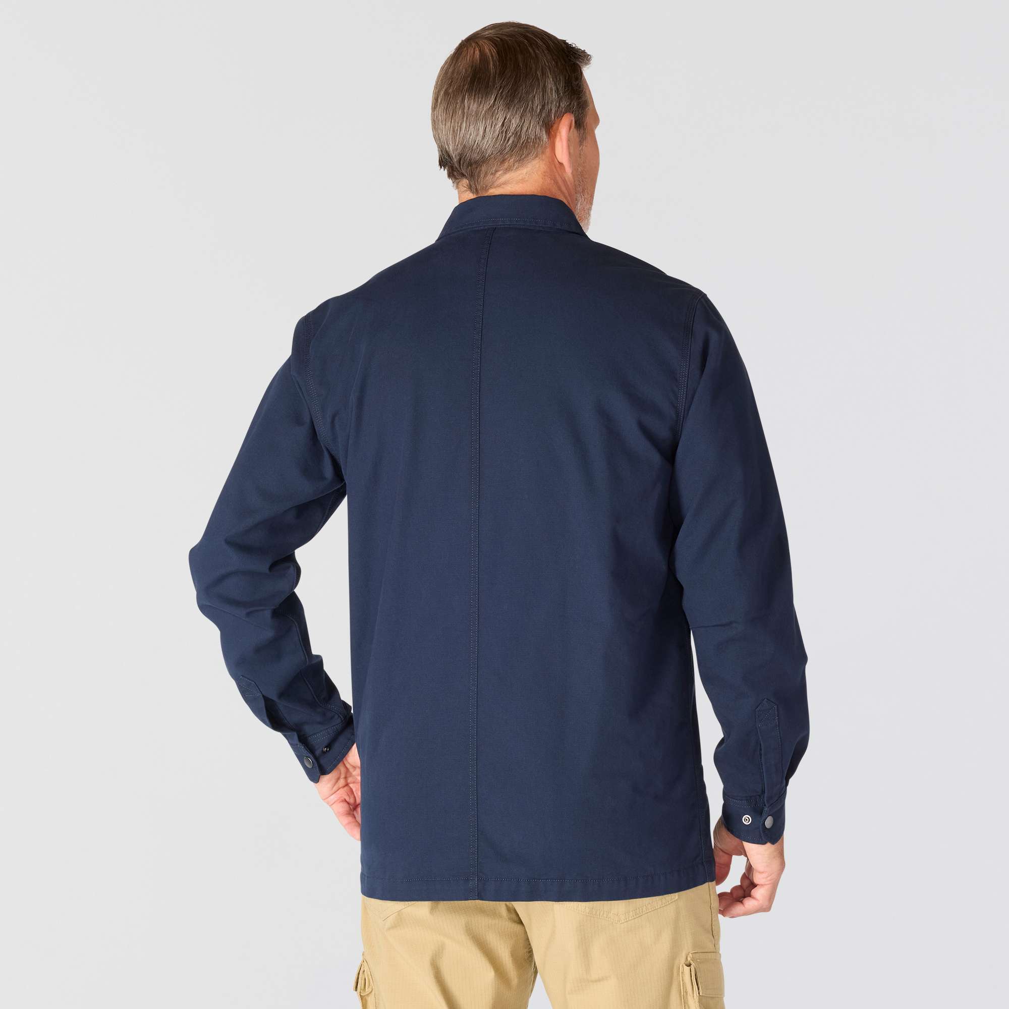 Rugged Flex® Relaxed Fit Canvas Fleece-Lined Snap-Front Shirt Jac