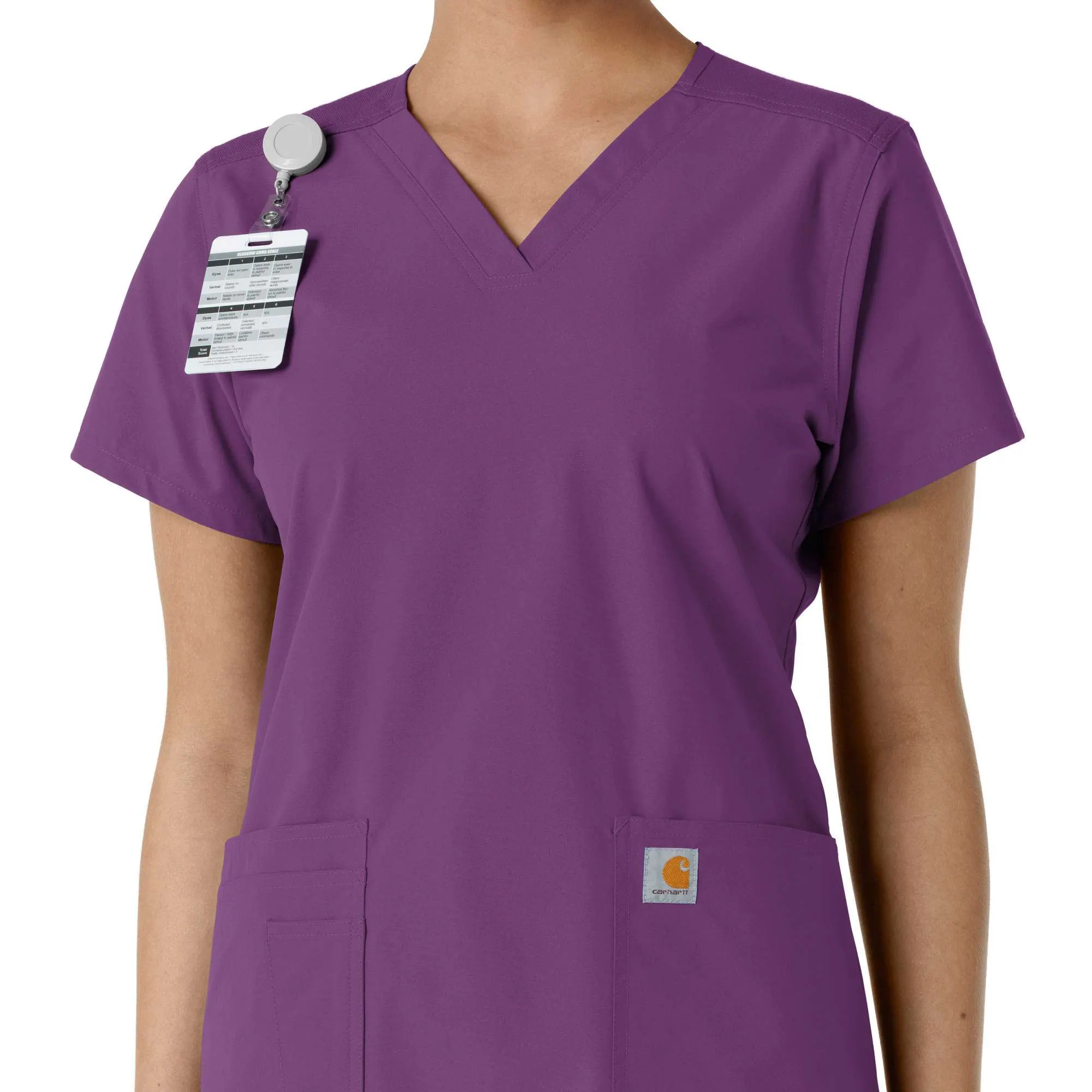 Women's Force Essentials V-Neck Knit Panel Scrub Top