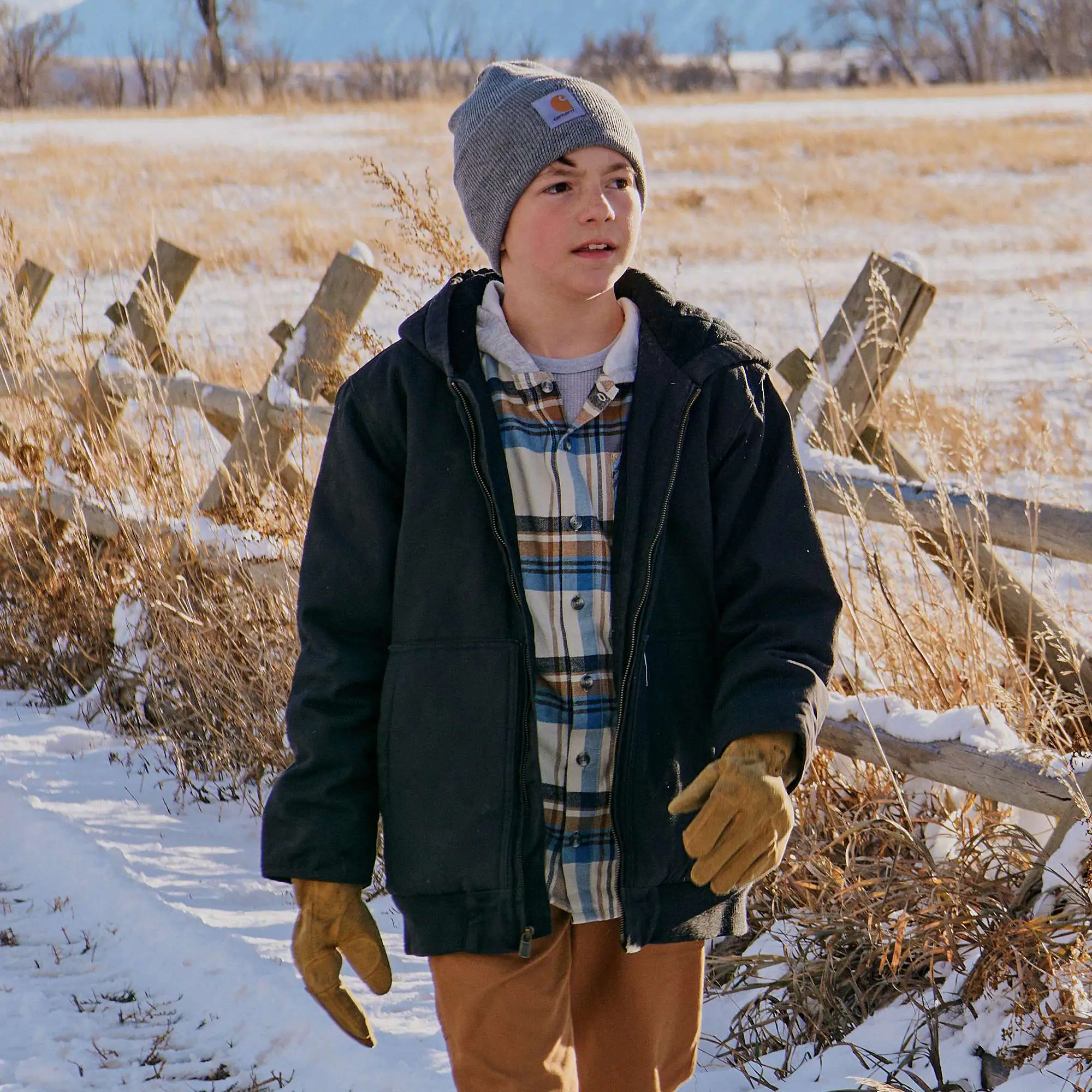 Boys' Flannel Quilt Lined Active Jac (Child/Youth)