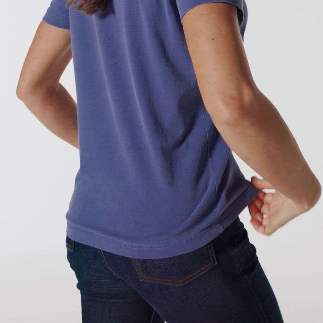Women's Re-Engineered Relaxed Fit Midweight Short-Sleeve Garment Dye Pocket T-Shirt