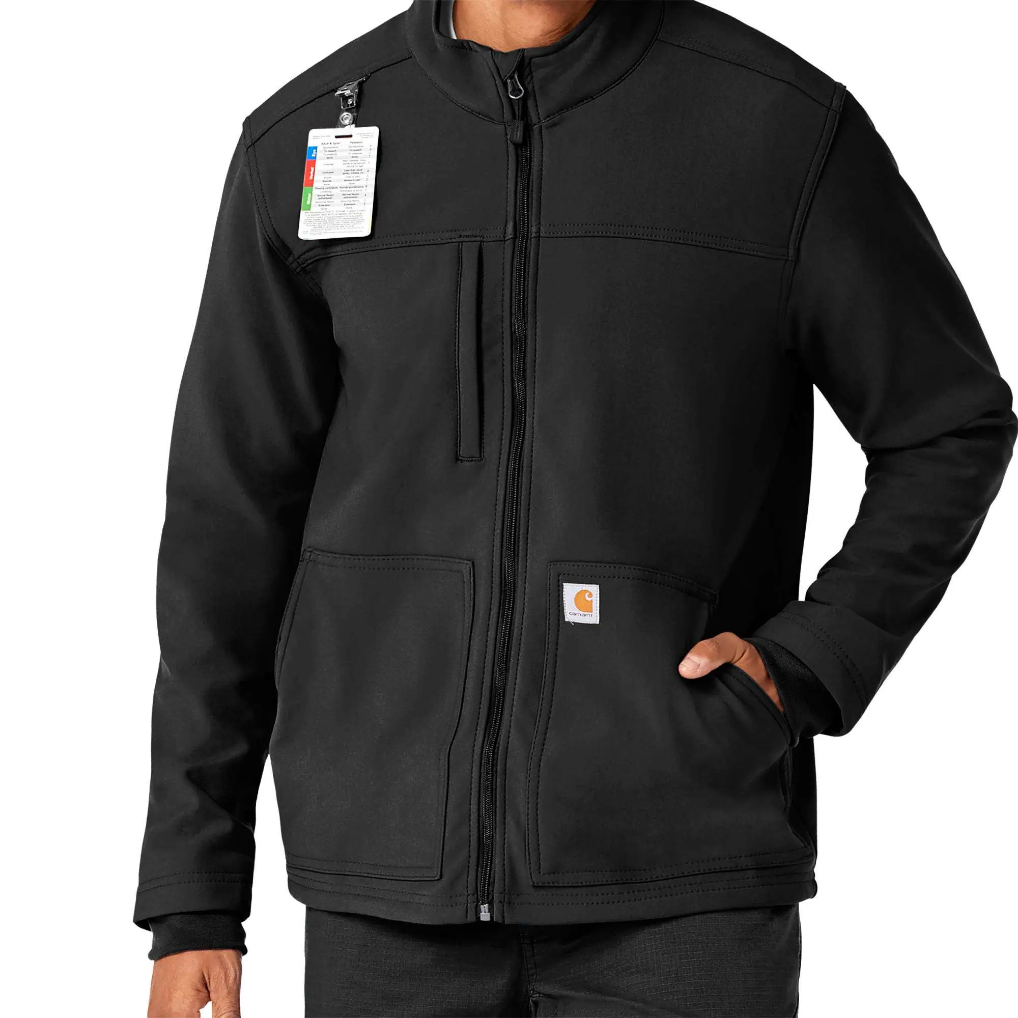 Rugged Flex® Peak Bonded Fleece Scrub Jacket