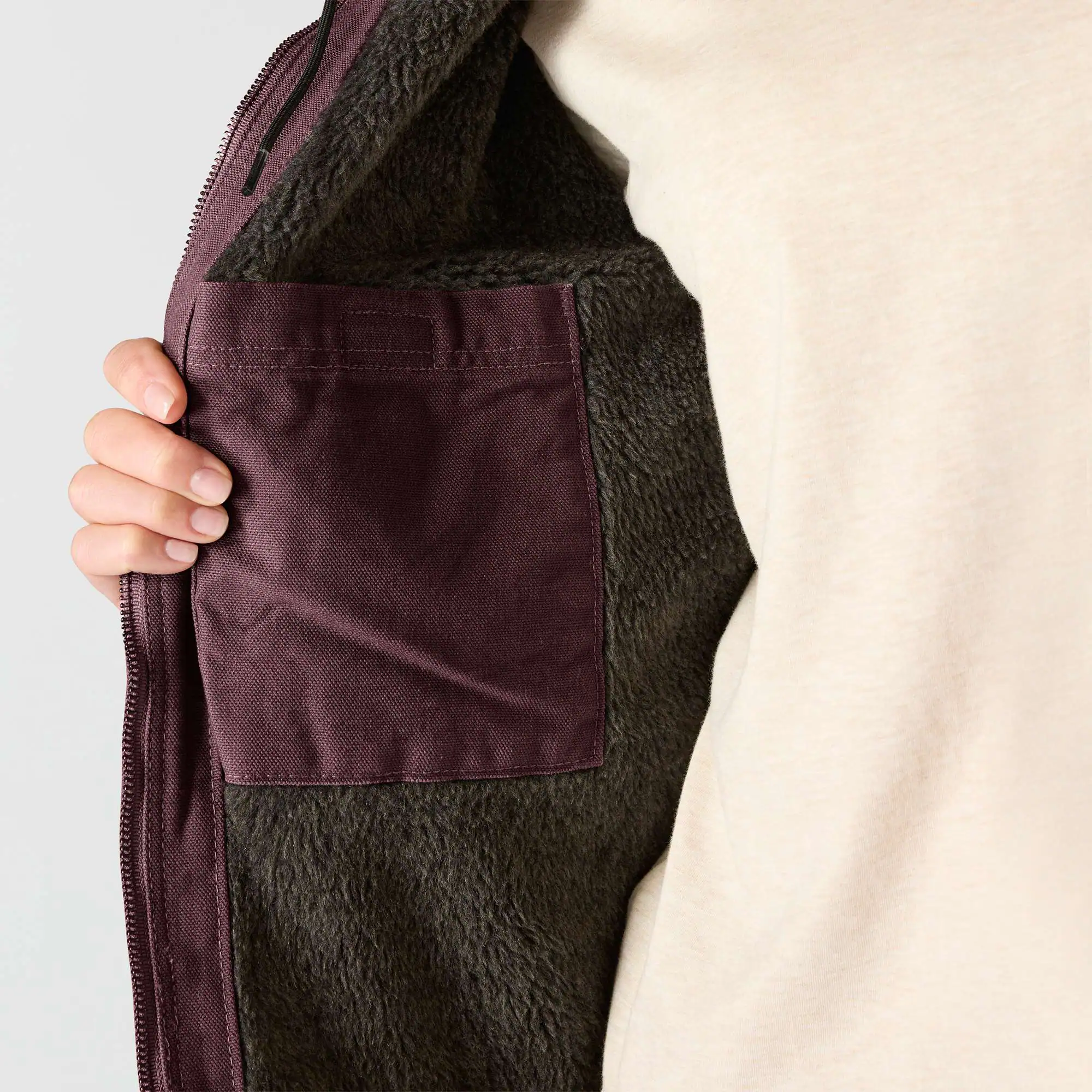 Women's Sherpa Lined Jacket - Loose Fit - Washed Duck - 3 Warmest Rating