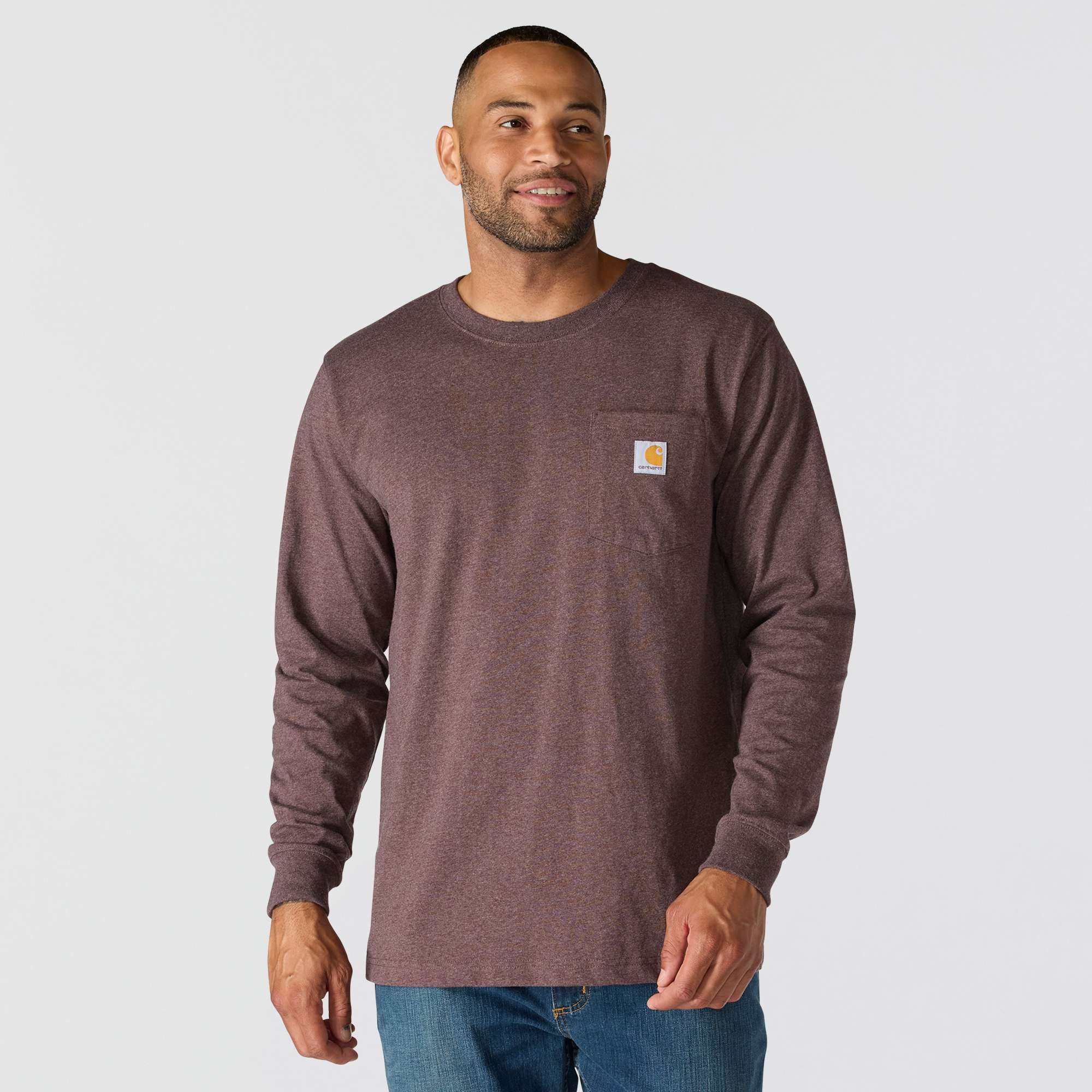 Relaxed Fit Heavyweight Long-Sleeve Pocket C Graphic T-Shirt