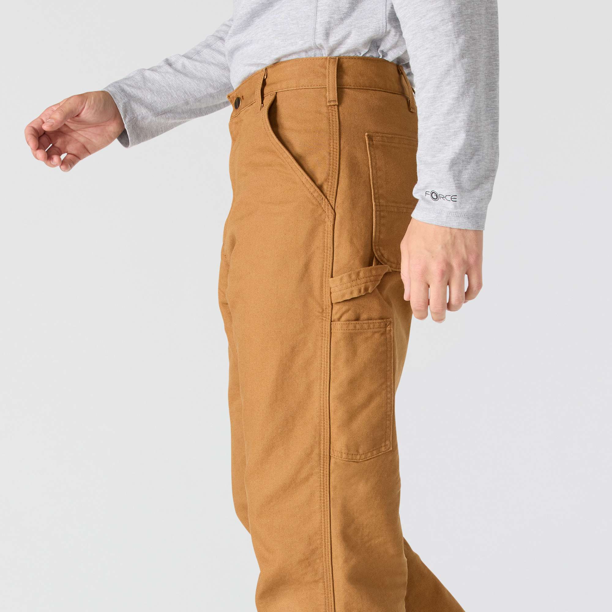 Loose Straight Washed Duck Lined Dungaree
