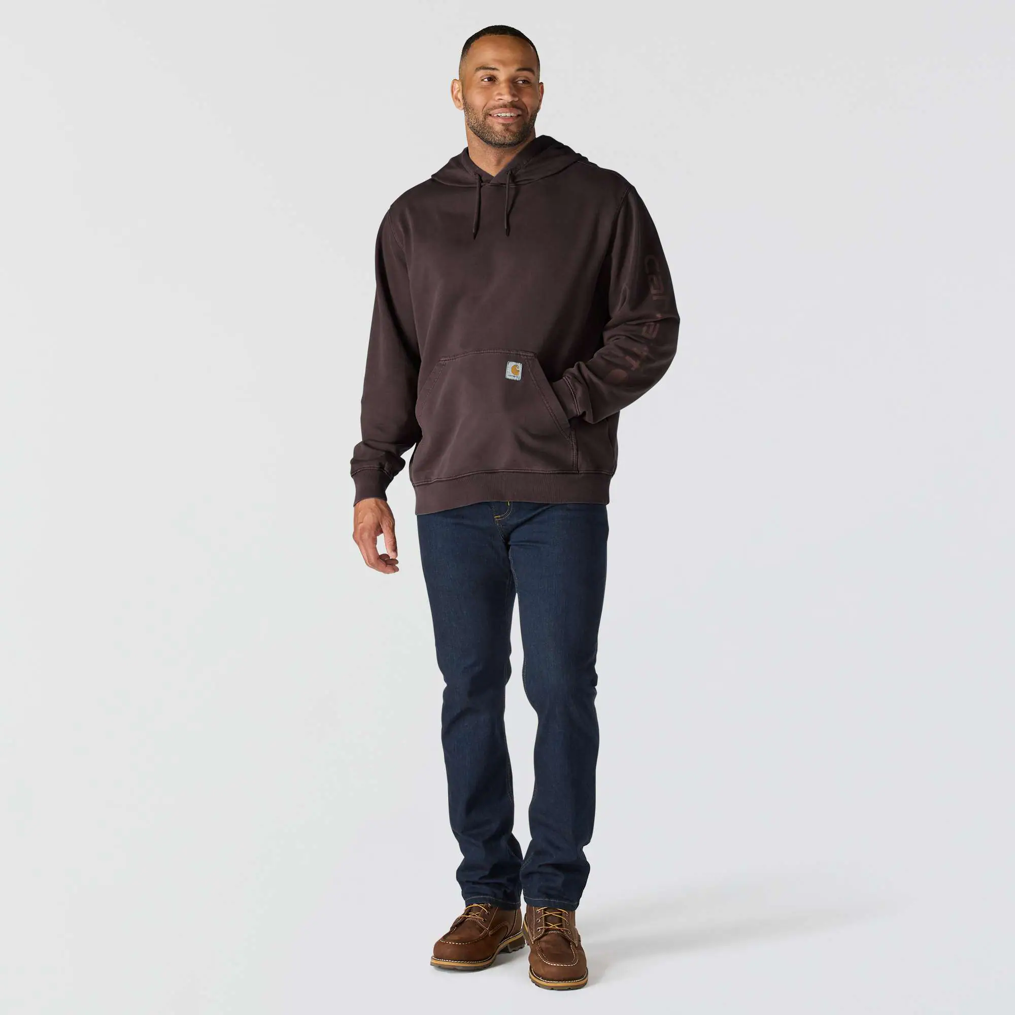 Re-Engineered Relaxed Fit Midweight Garment Dyed French Terry Graphic Sweatshirt