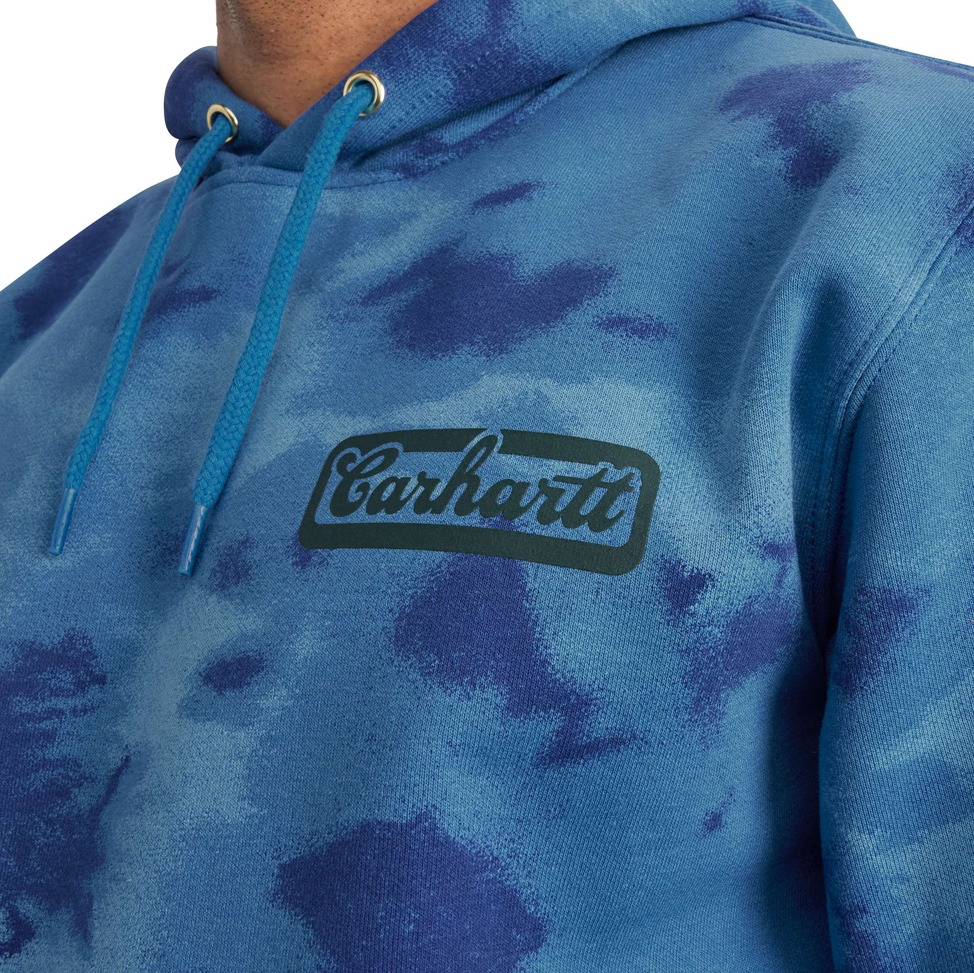 Loose Fit Midweight Watercolor Camo Graphic Sweatshirt