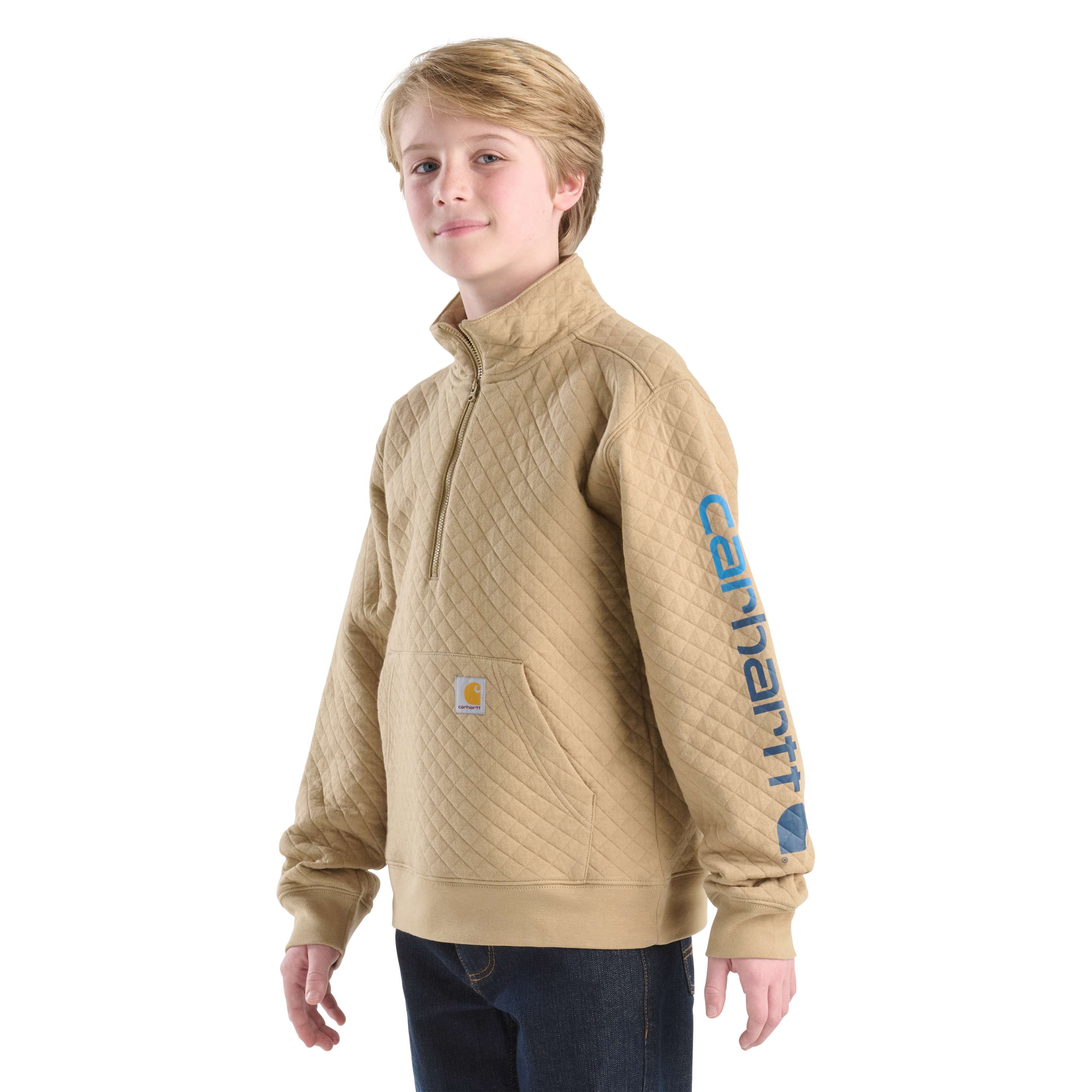 Boys' Long Sleeve Quarter-Zip Sweatshirt (Toddler/Child/Youth)