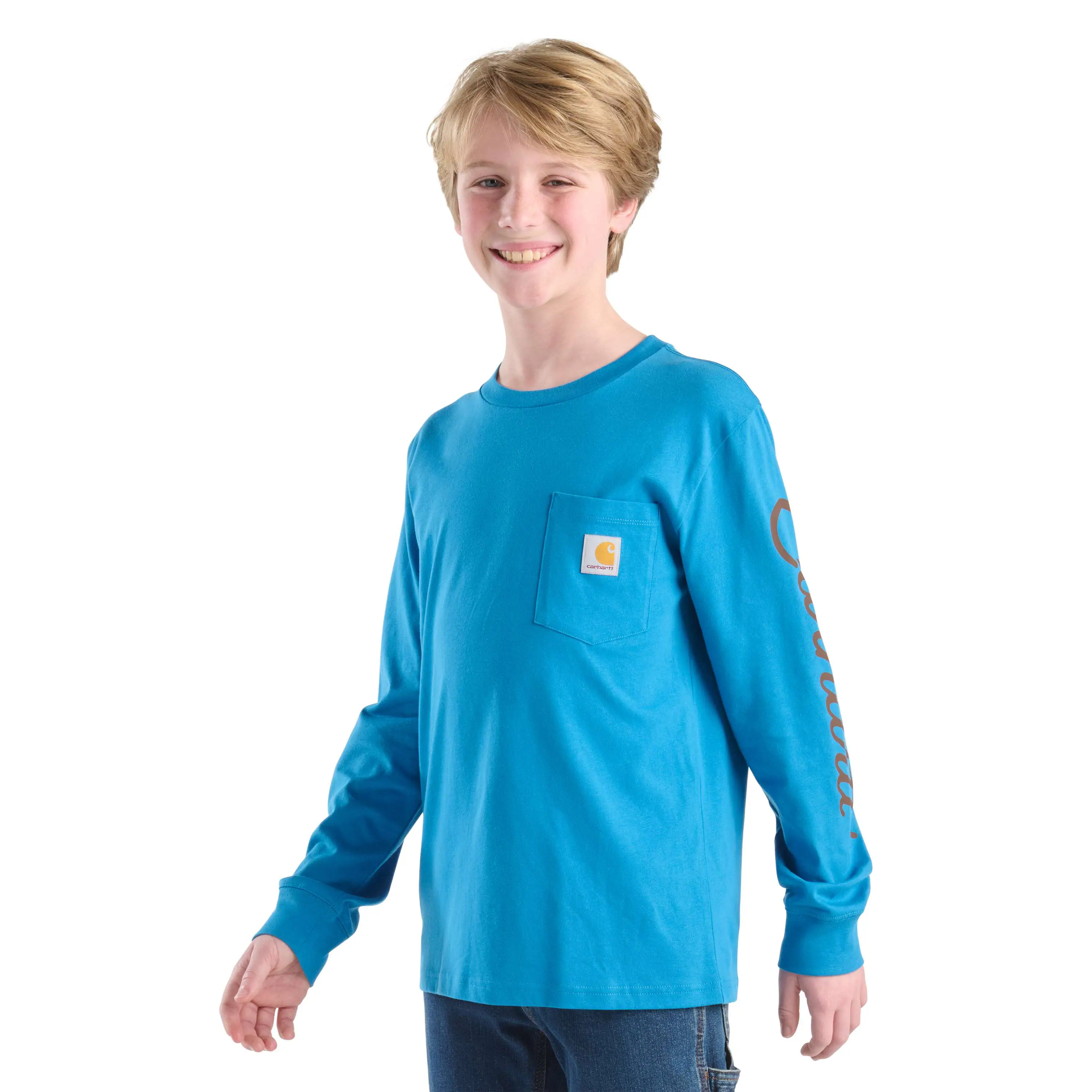 Boys' Long Sleeve Dog Pocket T-Shirt (Toddler/Child/Youth)