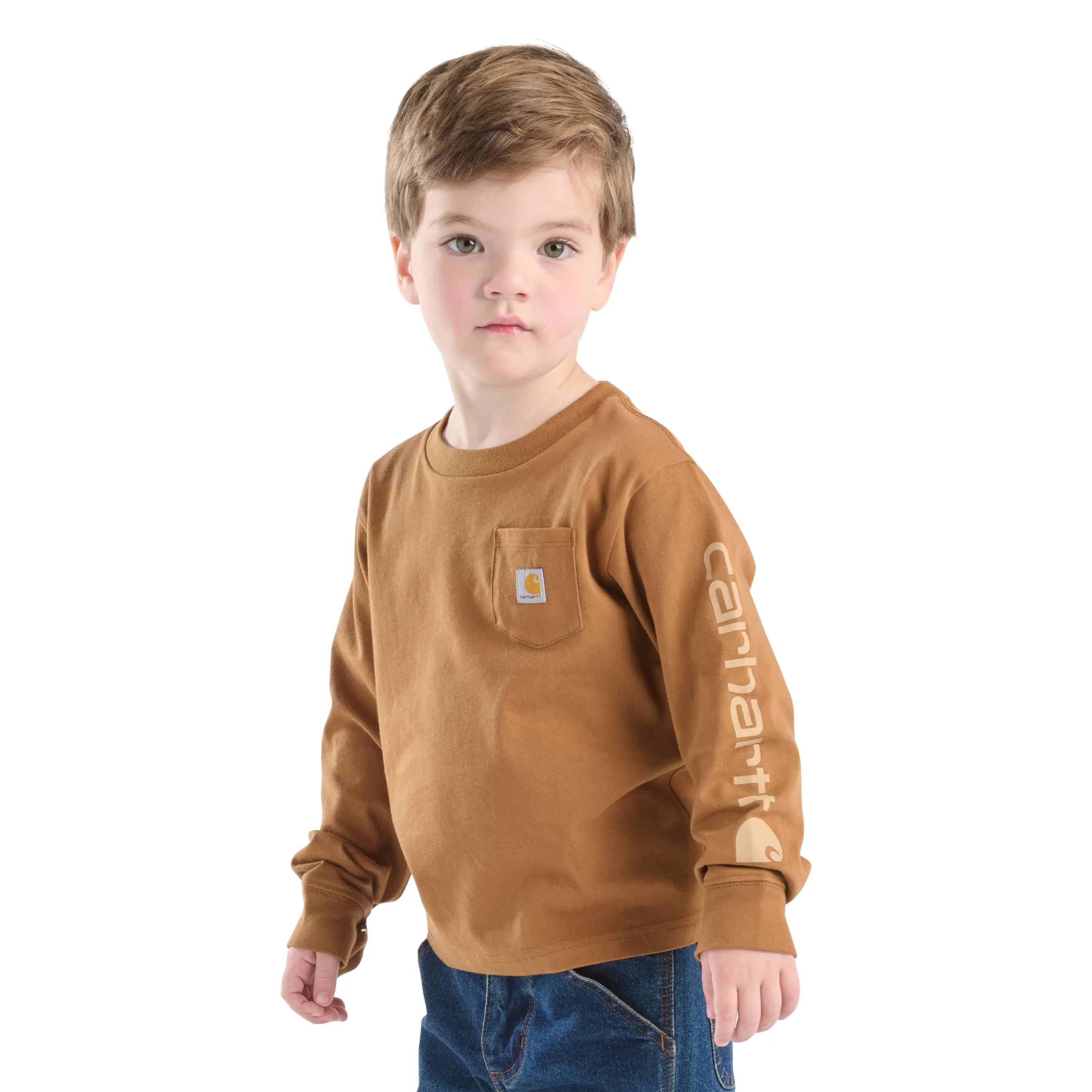 Boys' Long Sleeve Graphic Pocket T-Shirt (Toddler/Child/Youth)