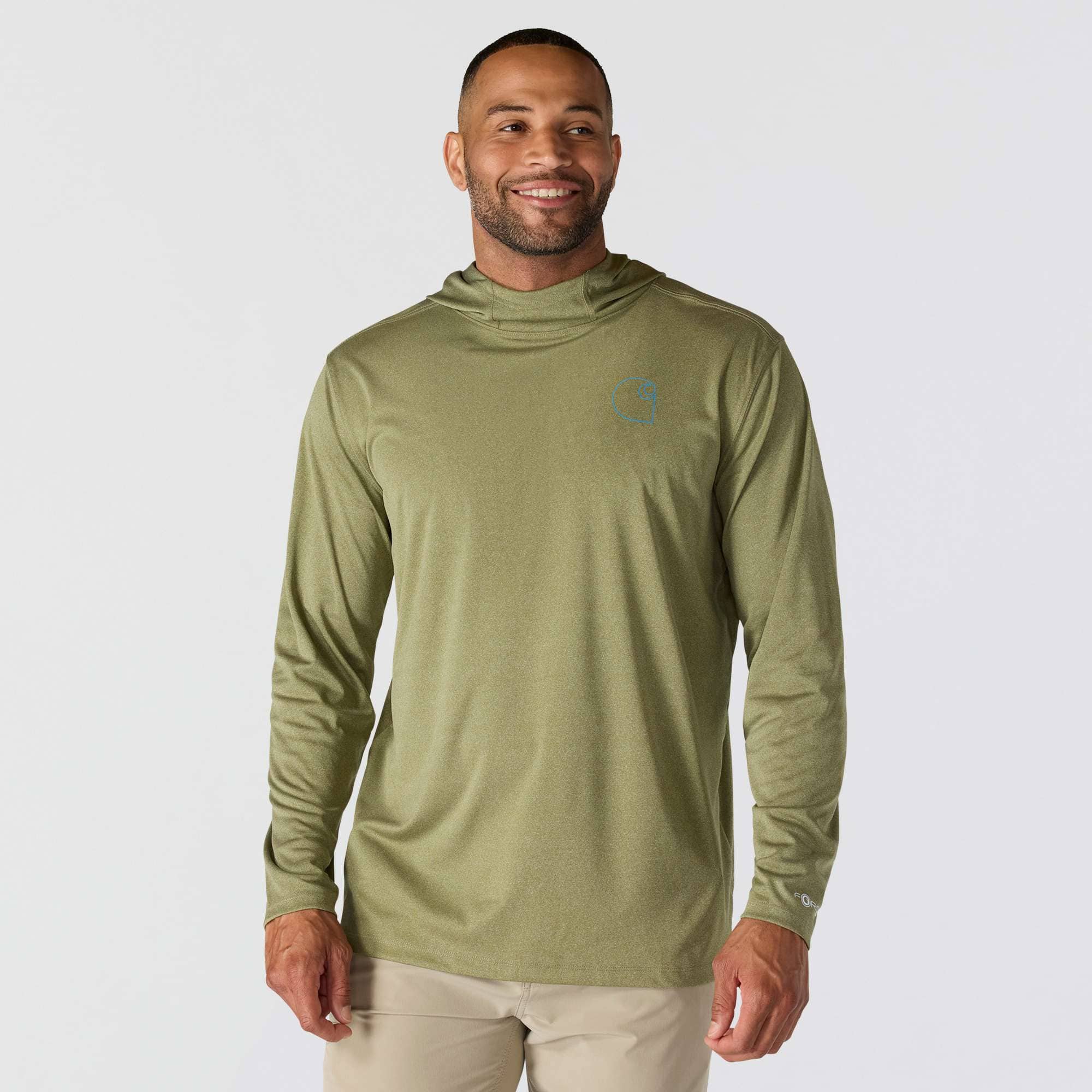 Force Sun Defender™ Lightweight Long-Sleeve Hooded Logo Graphic T-Shirt