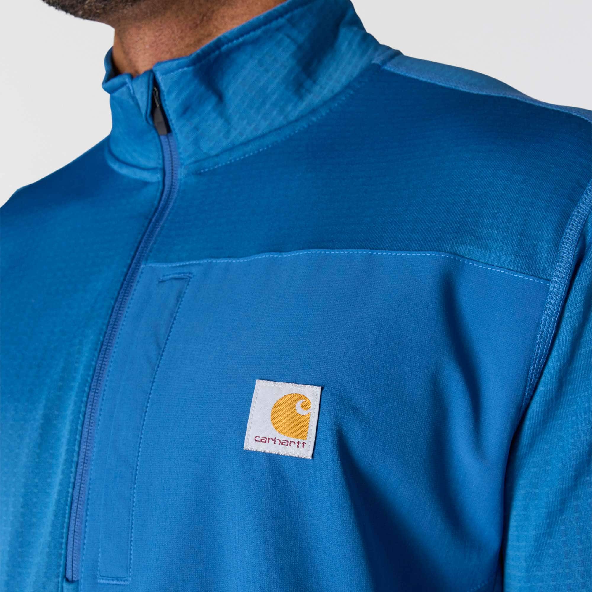 Carhartt Force® Relaxed Fit Mock Neck Half-Zip Fleece-Lined Shirt