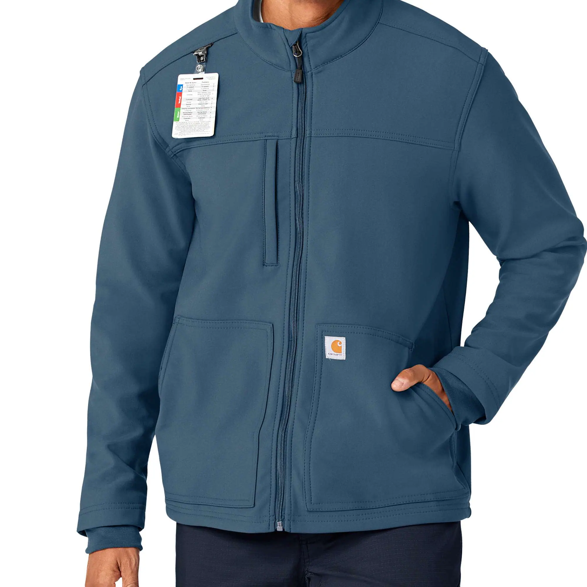 Rugged Flex® Peak Bonded Fleece Scrub Jacket