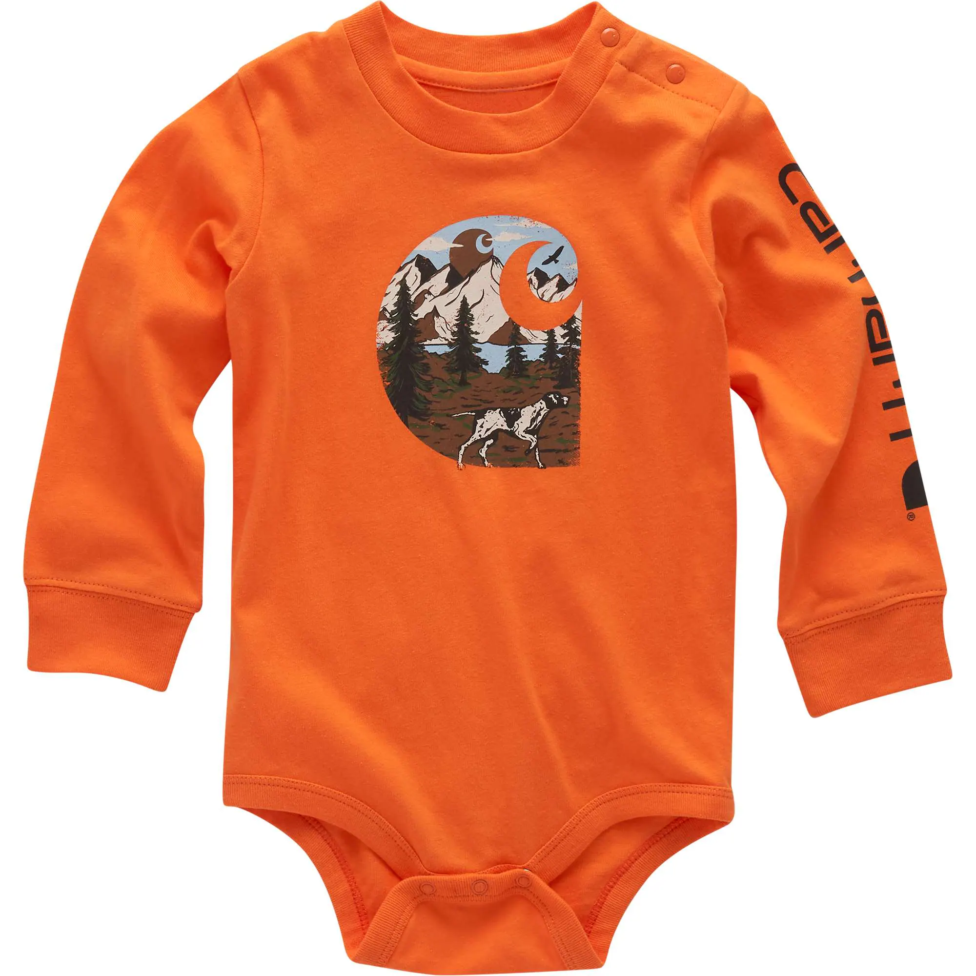 Boys' Long Sleeve Dog “C�?Bodysuit (Baby)