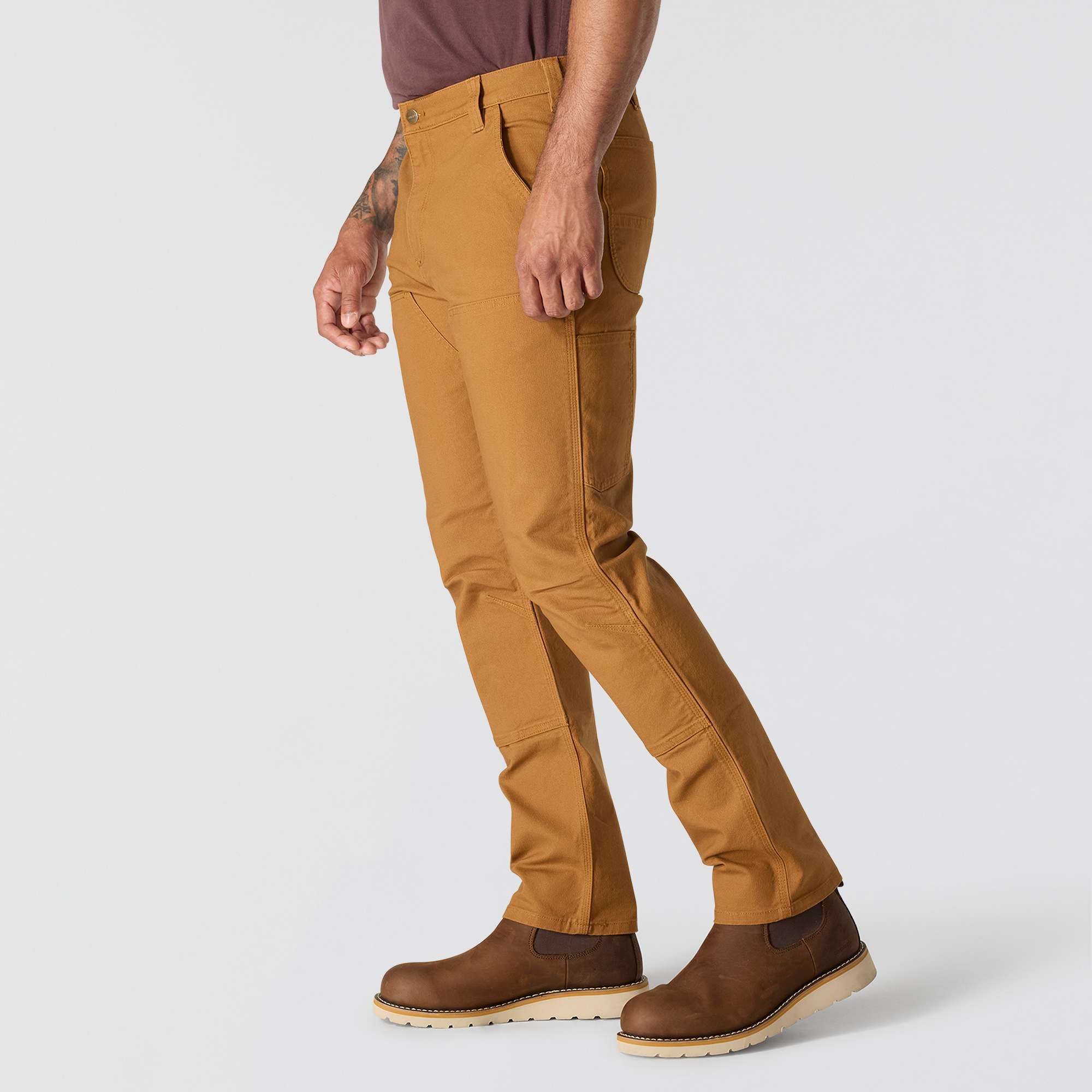 Slim Tapered Rugged Flex Duck Double-Front Dungaree