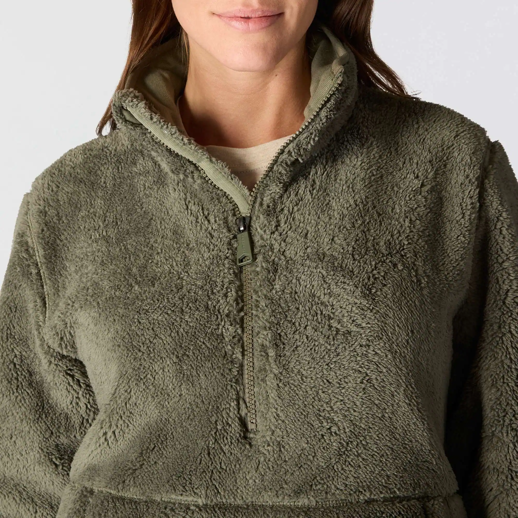 Women's Loose Fit Fleece Pullover - 3 Warmest Rating