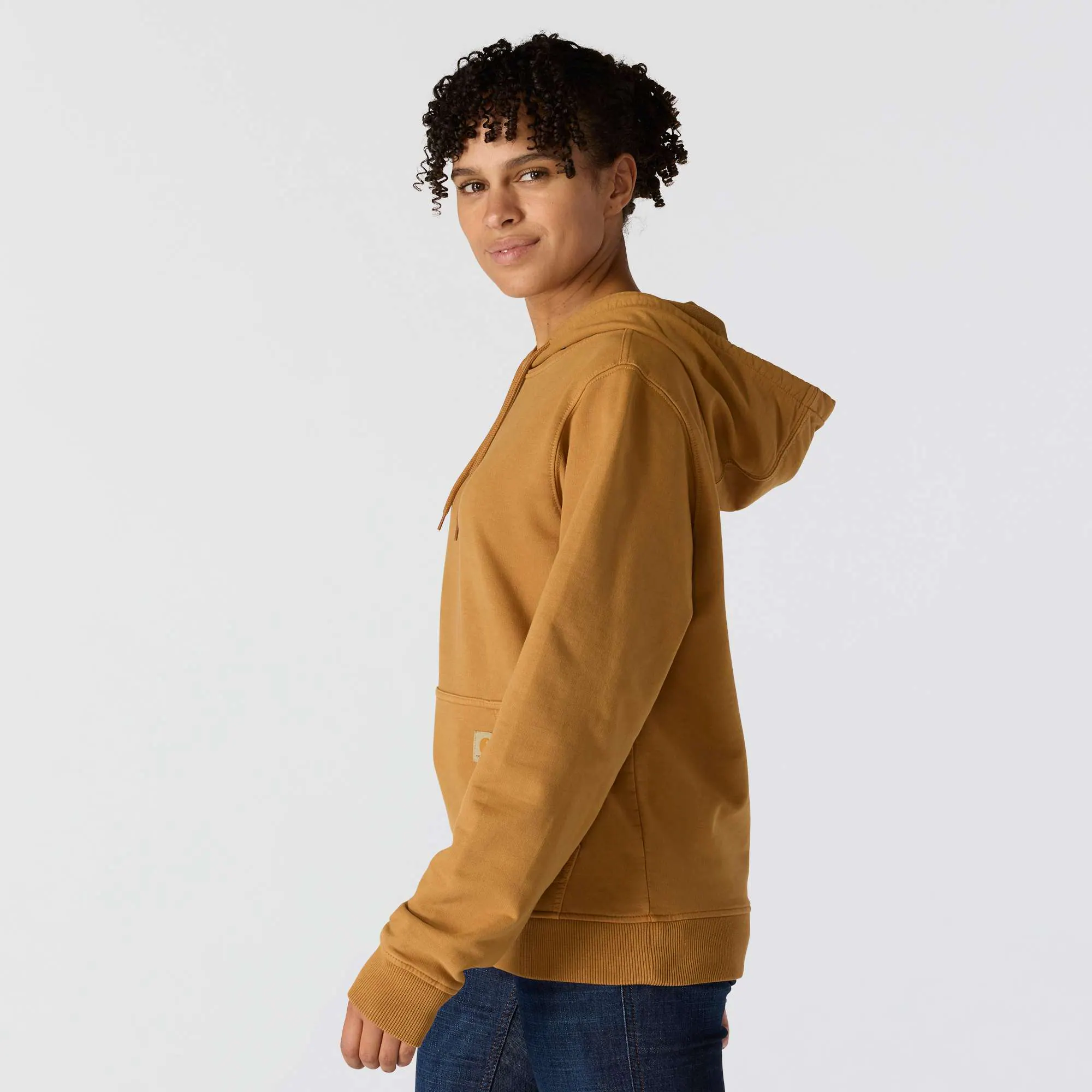 Women's Relaxed Fit Midweight Garment Dye French Terry Hooded Sweatshirt