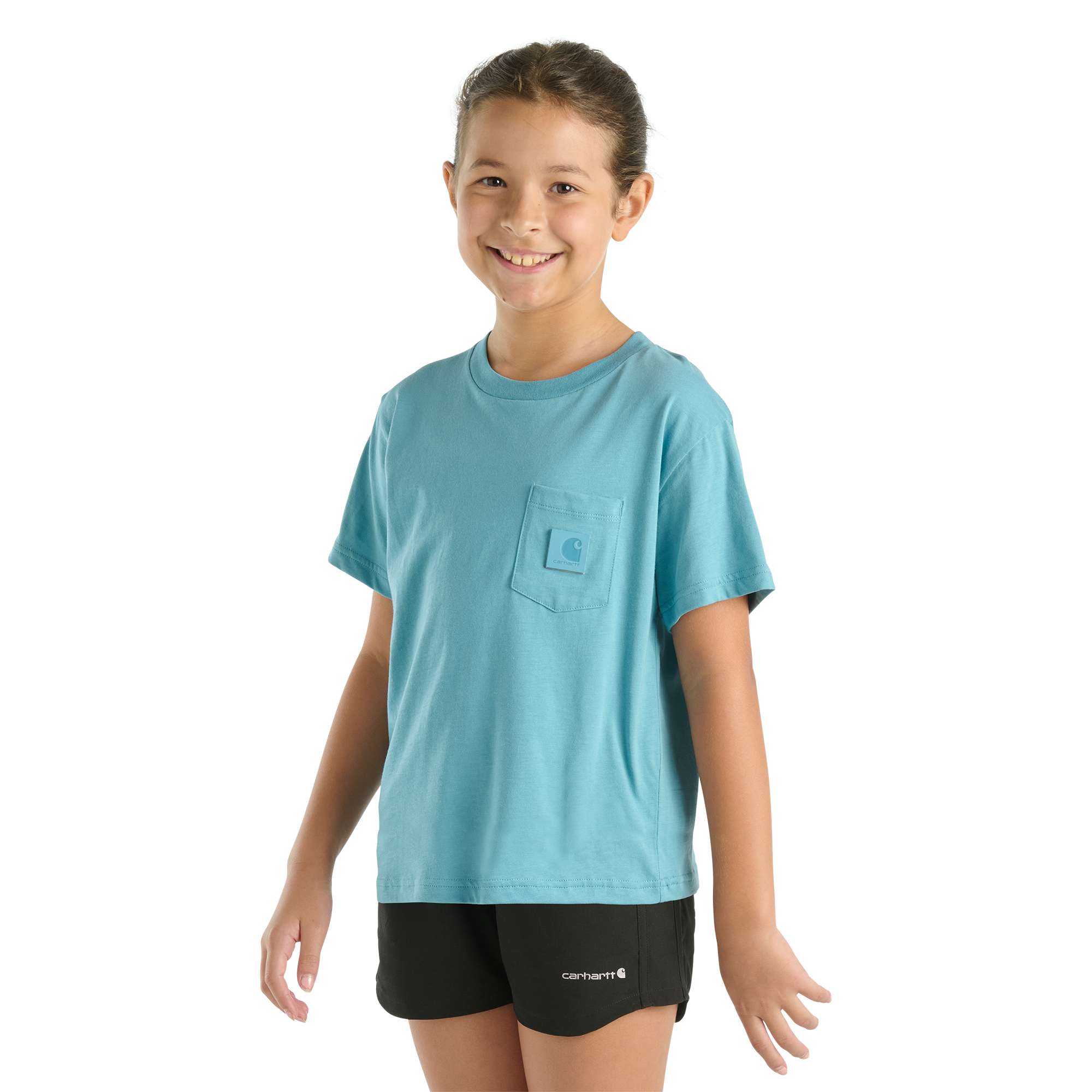 Girls' Short Sleeve Tonal Patch Pocket T-Shirt (Toddler/Child/Youth)