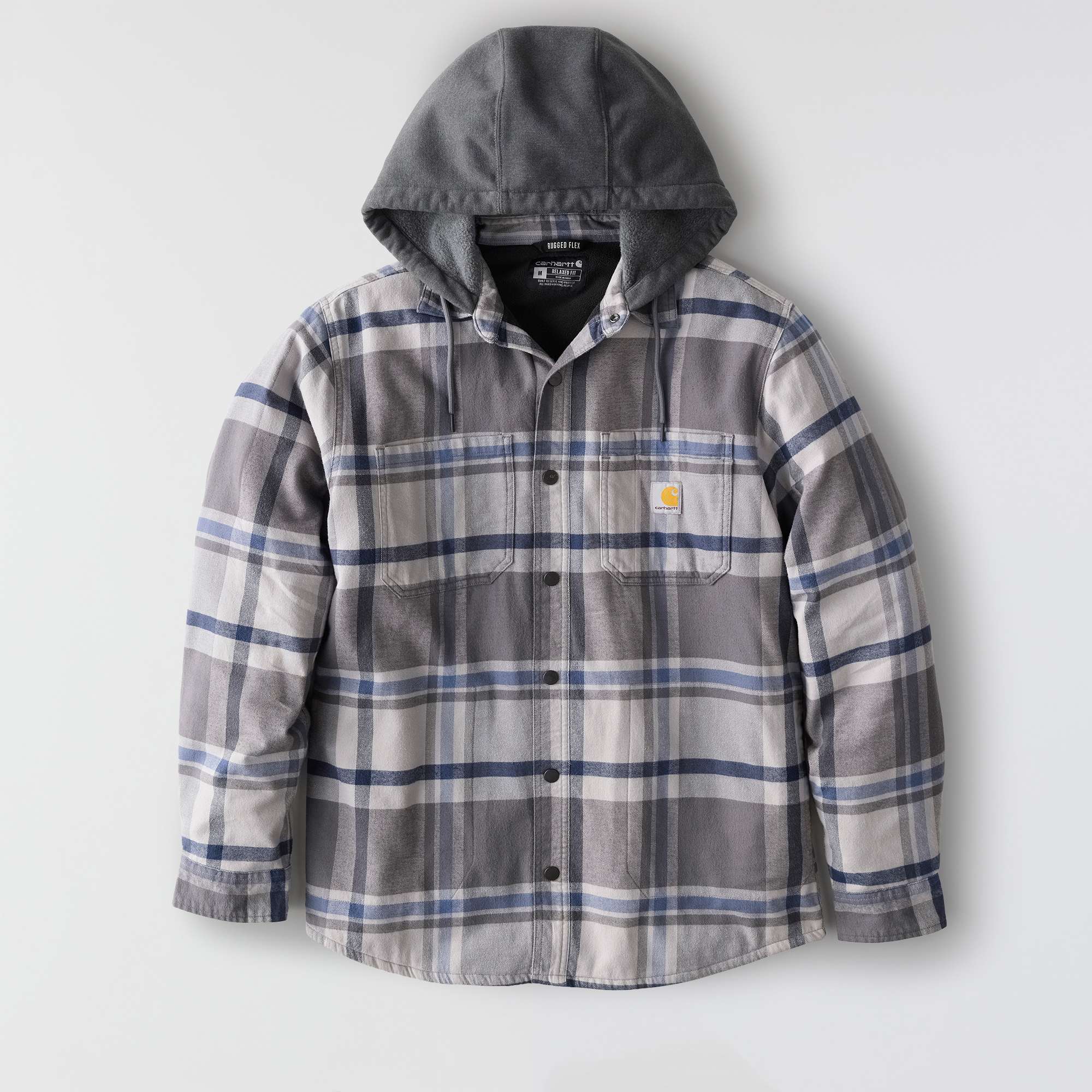 Rugged Flex® Relaxed Fit Flannel Fleece Lined Hooded Shirt Jac