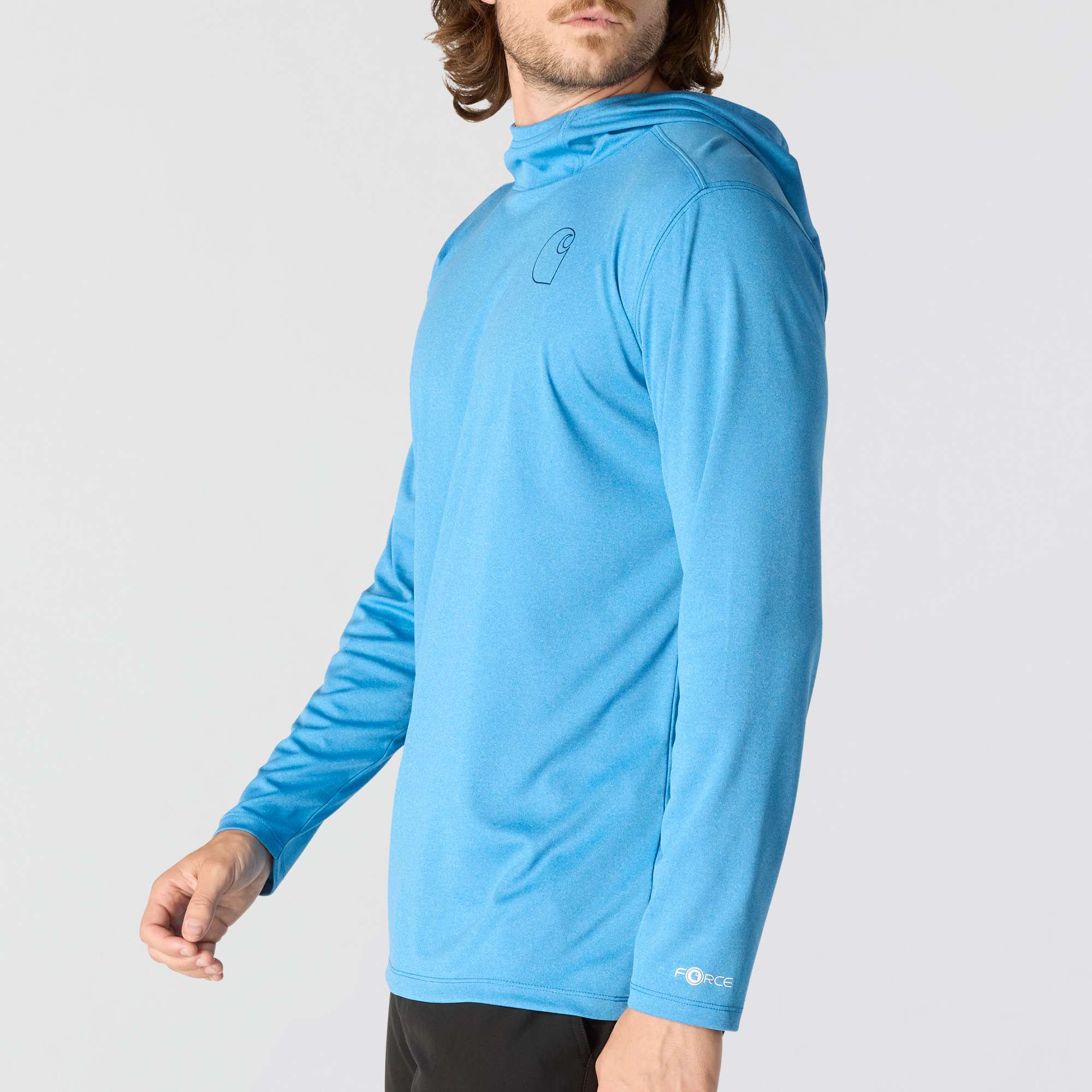 Force Sun Defender™ Lightweight Long-Sleeve Hooded Logo Graphic T-Shirt